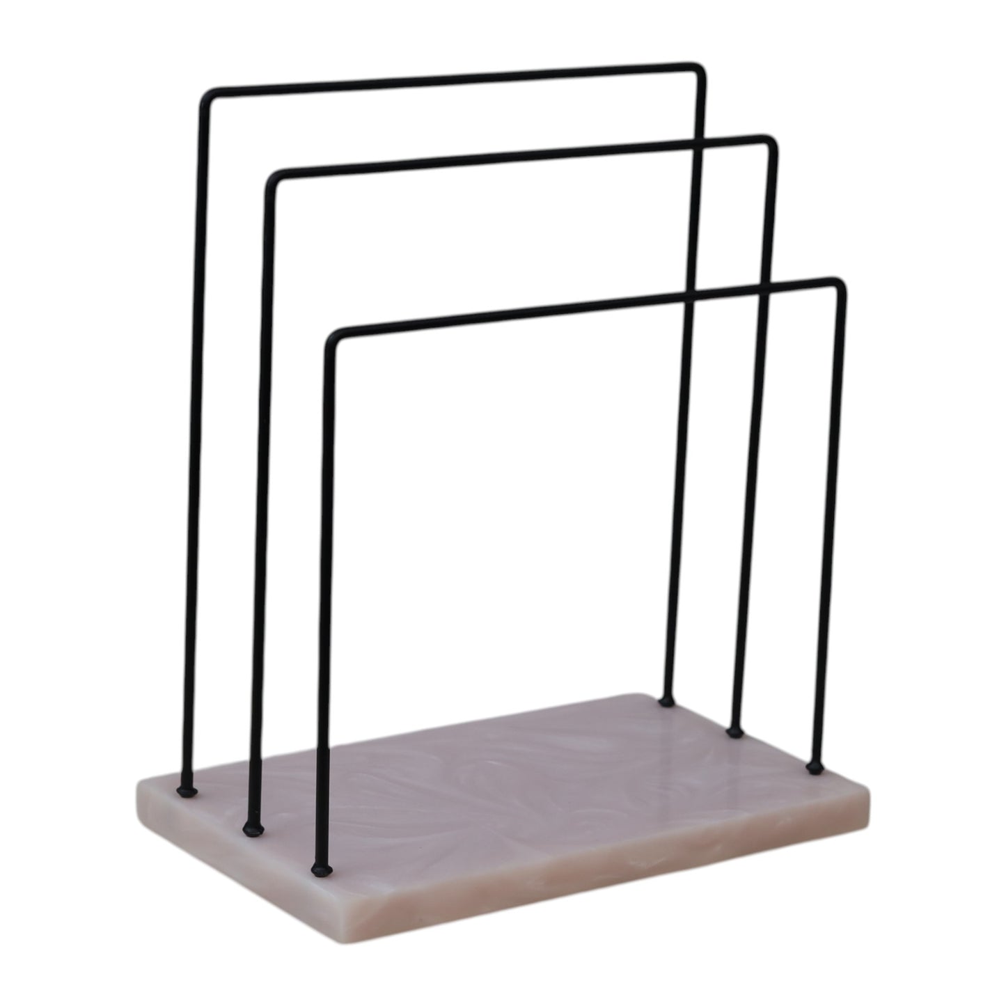 3 Steps Metal Powder Coated Towel Stand With Beige Resin Base