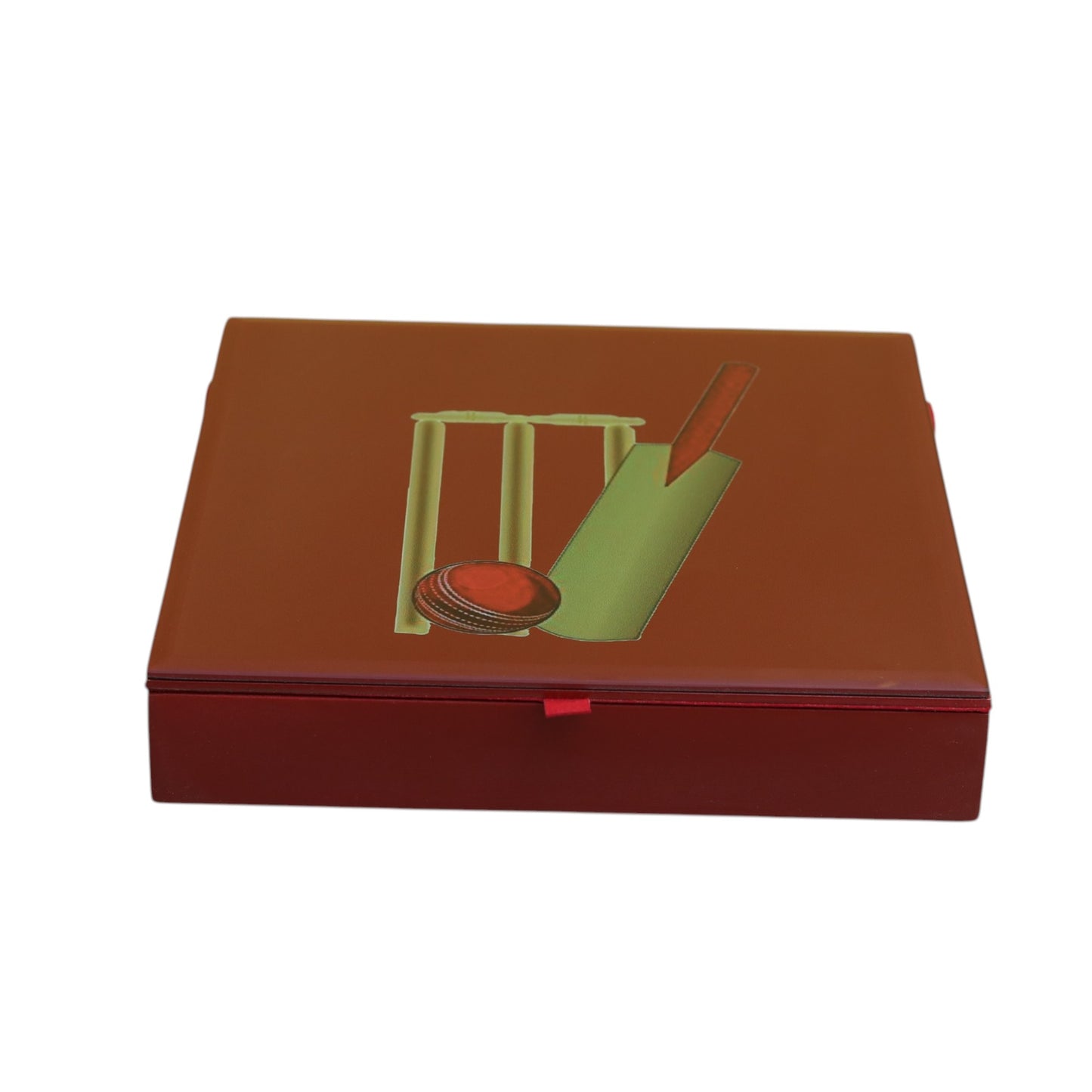 Premium Glass Stationery Organizer with Cricket Design