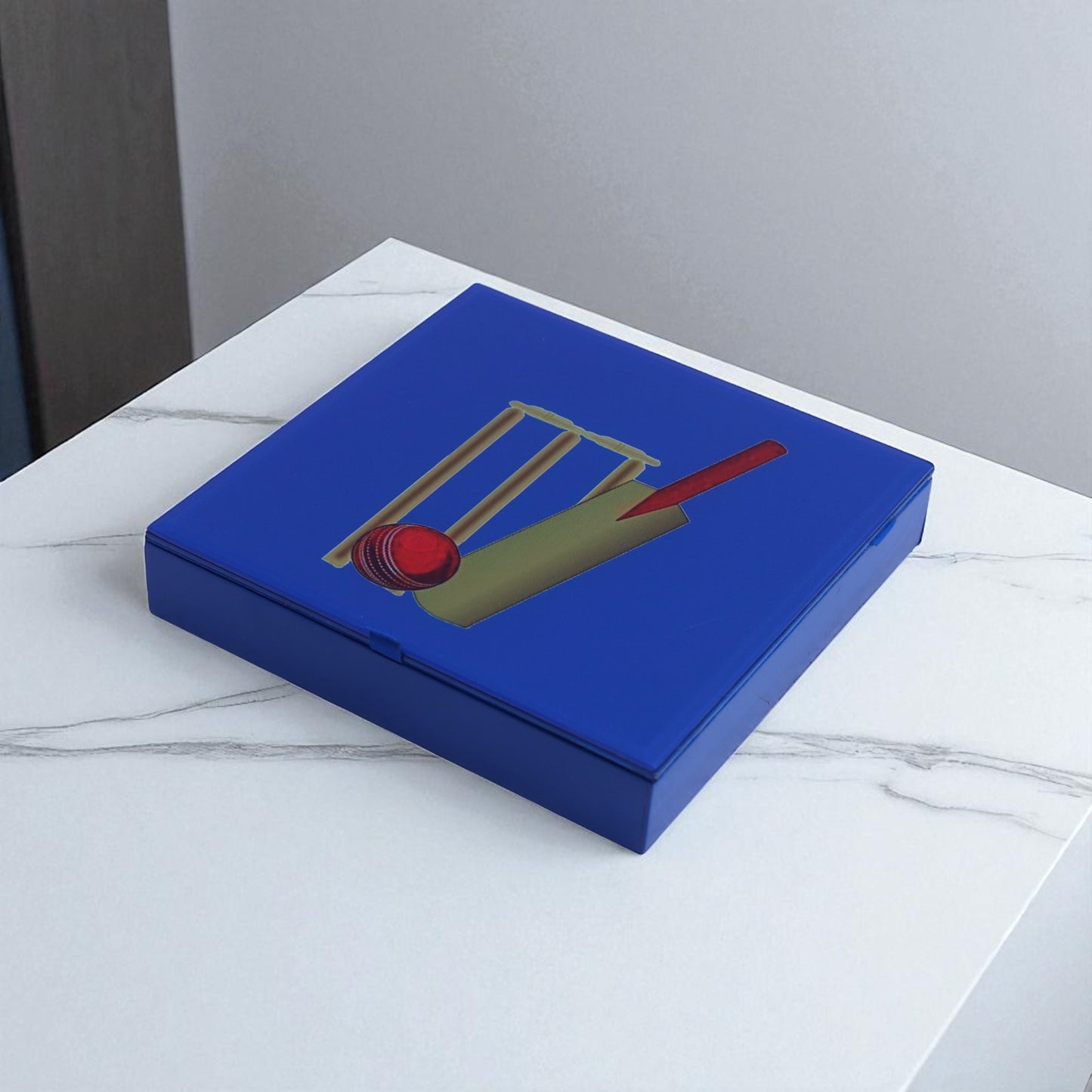 Premium Glass Stationery Organizer with Cricket Design