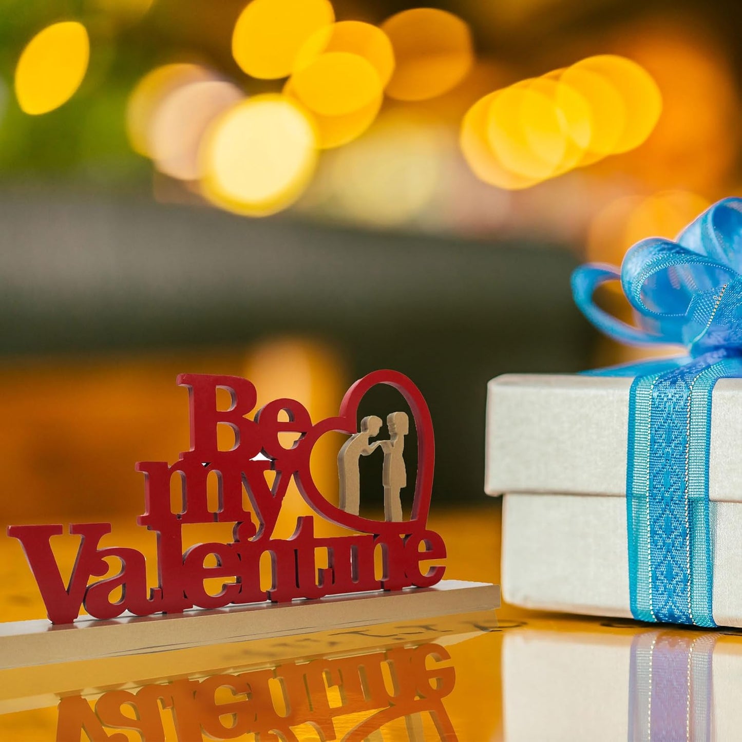 Red/Gold BE My Valentine Tabletop for Valentine's Day