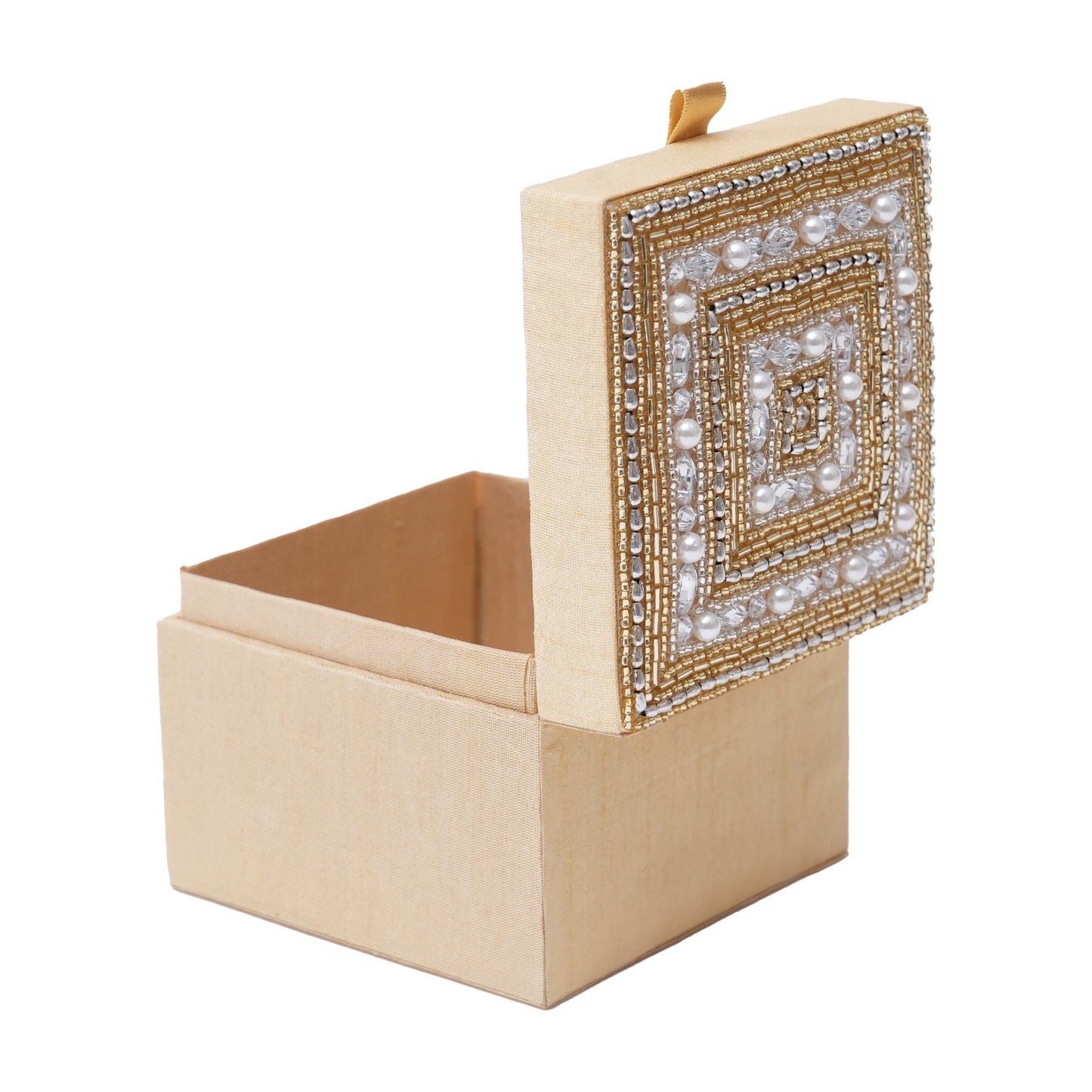 Ivory Embroidered Jewellery Box