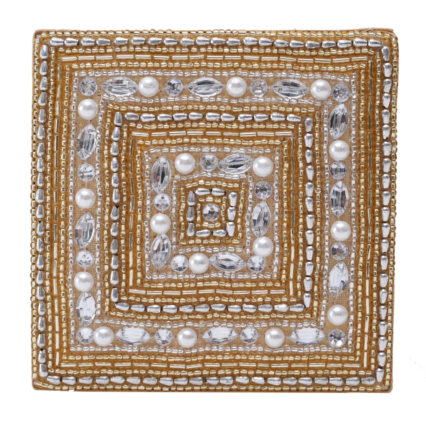Ivory Embroidered Jewellery Box