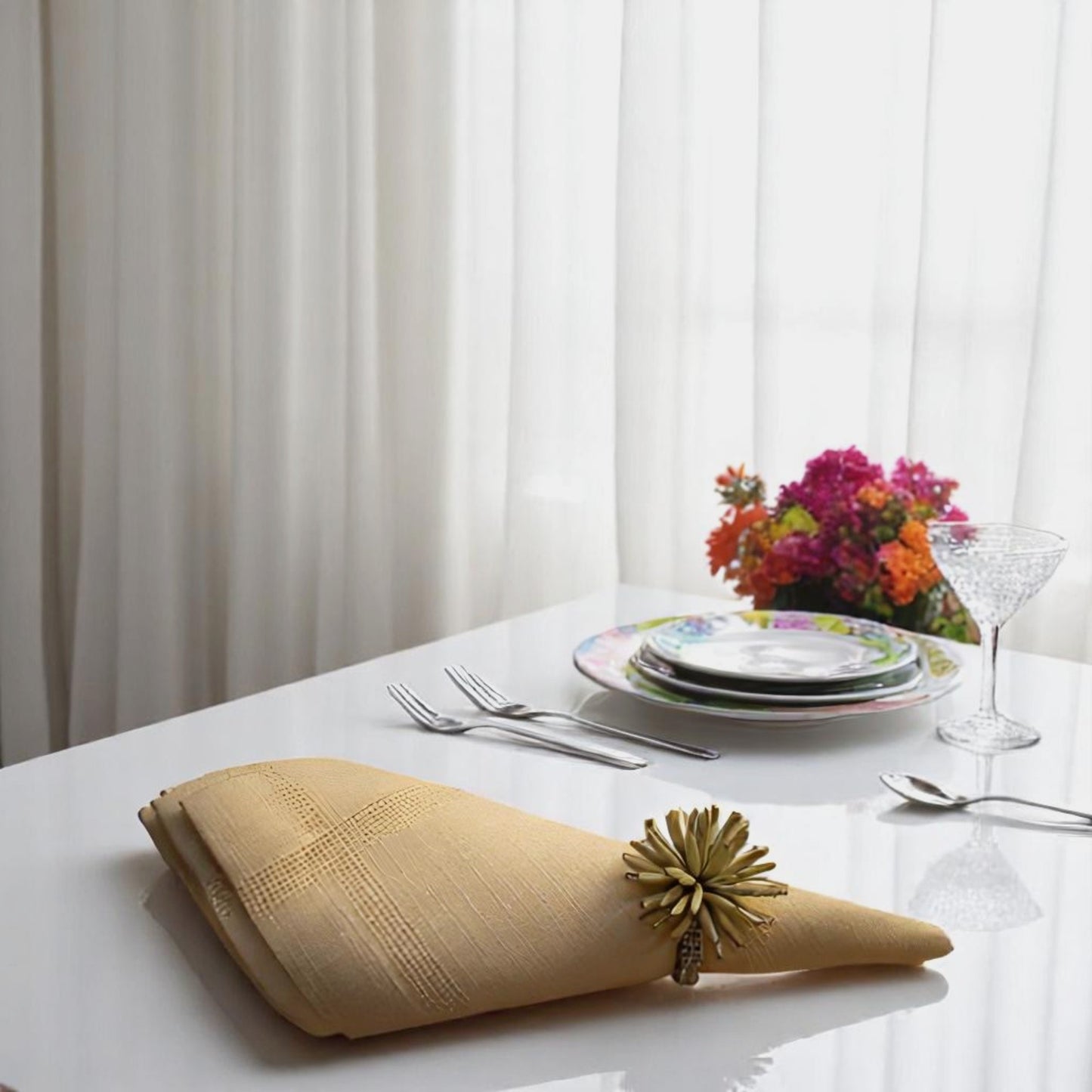 Beaded Napkin Ring Set of Four