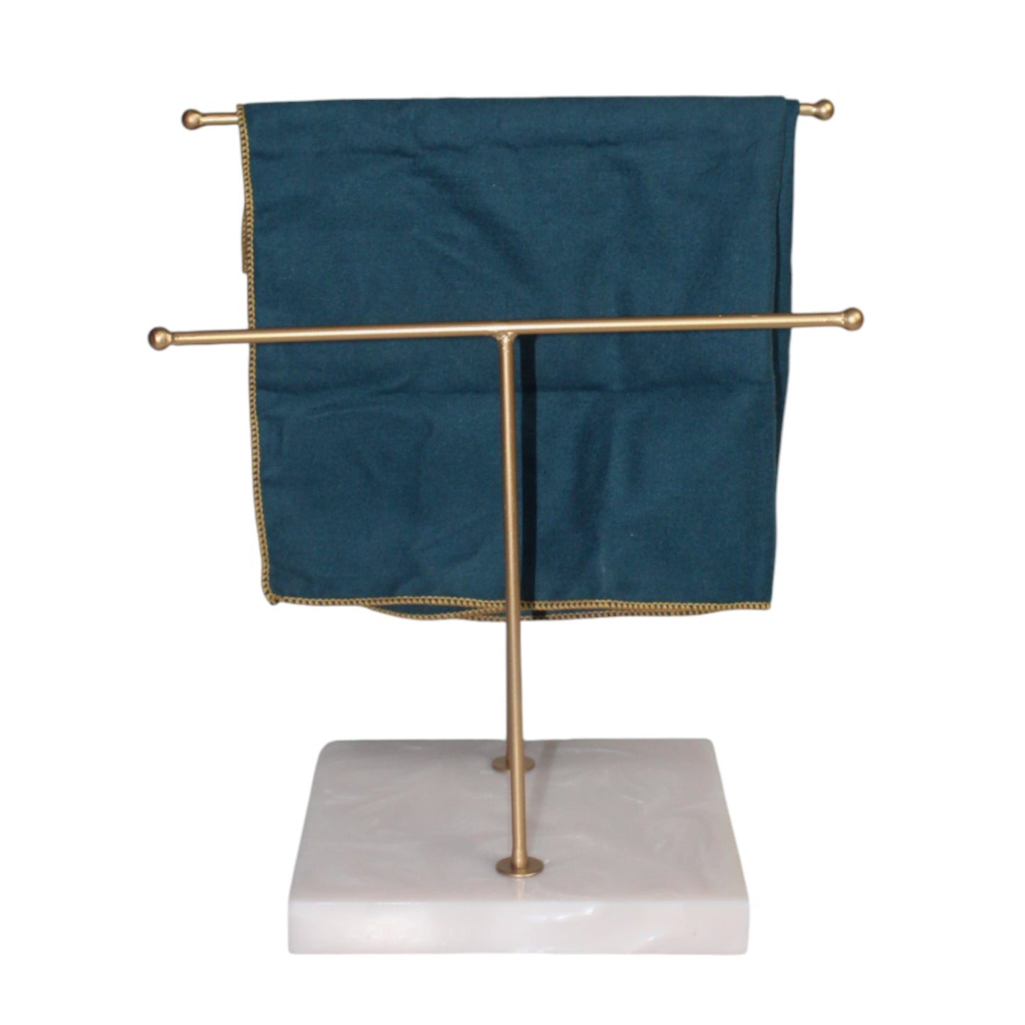 Designer Dual Step Towel Stand With Beige Resin Base