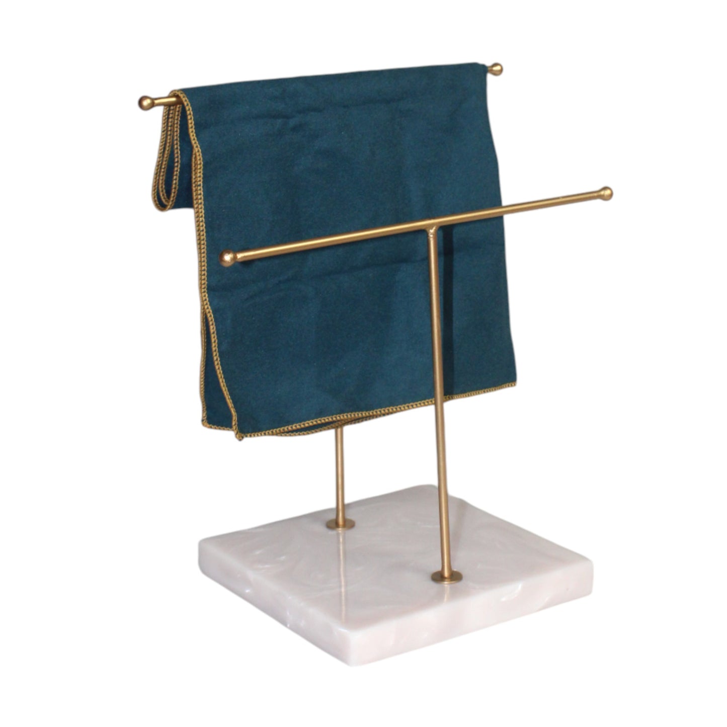 Designer Dual Step Towel Stand With Beige Resin Base