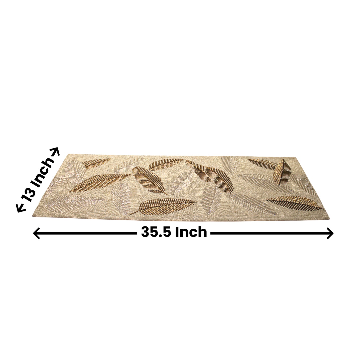 Leaf design Beaded Table Runner