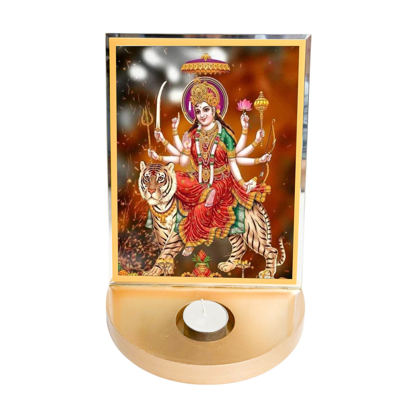 Sherawali Mata Devi with T-light for Blessings