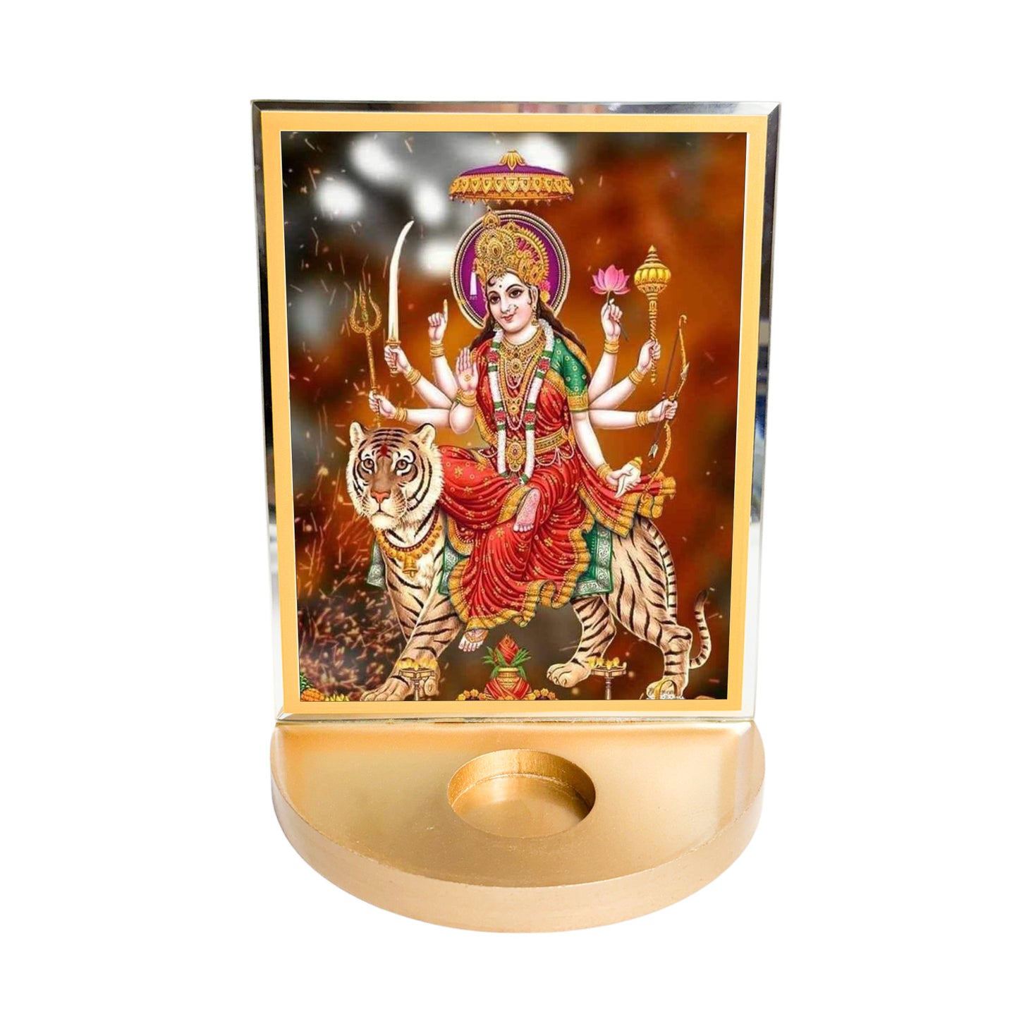 Sherawali Mata Devi with T-light for Blessings