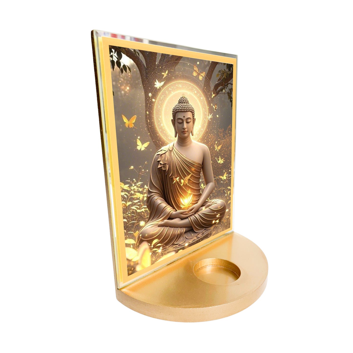 Buddha with T-light for Blessings