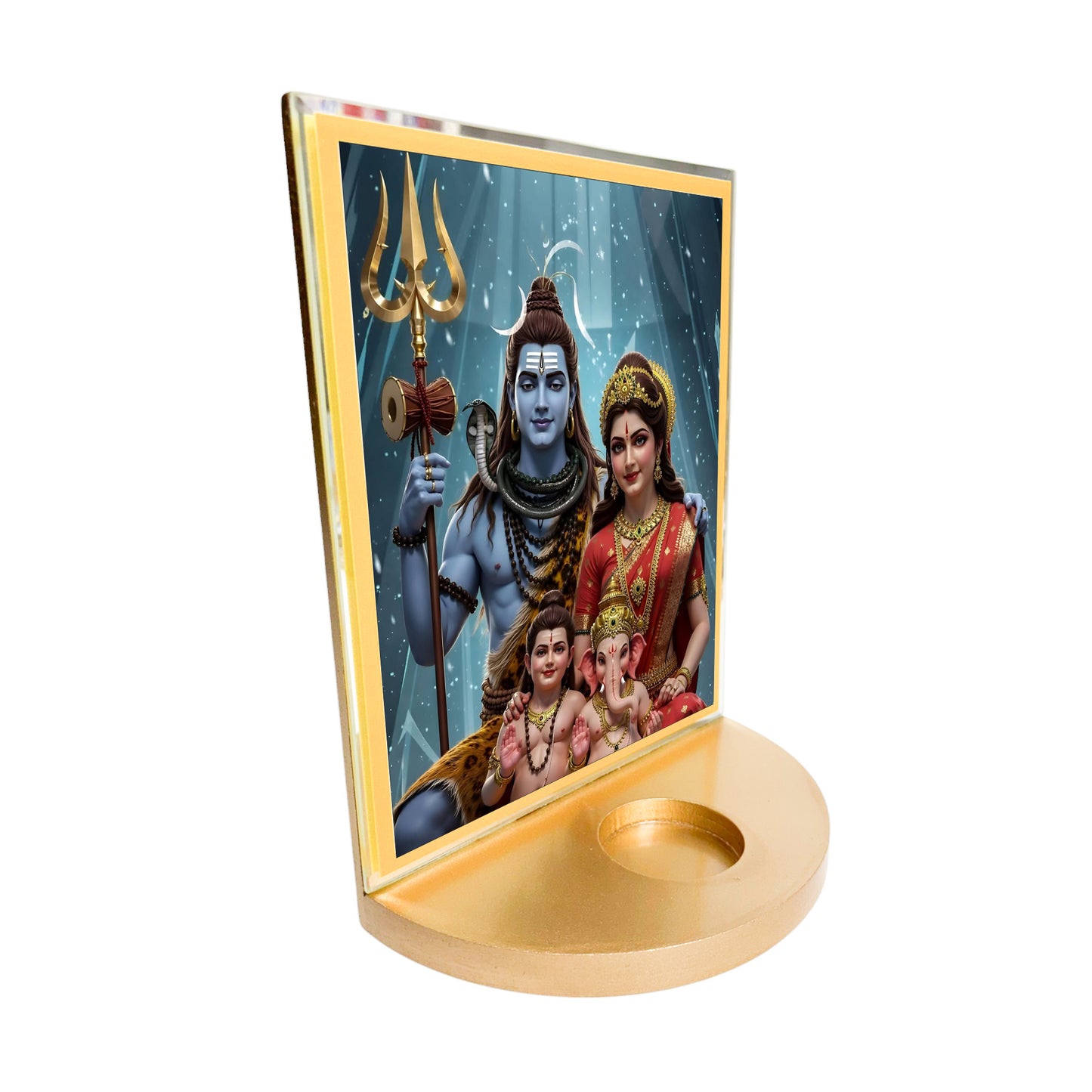 Shiv Parivar with T-light for Blessings