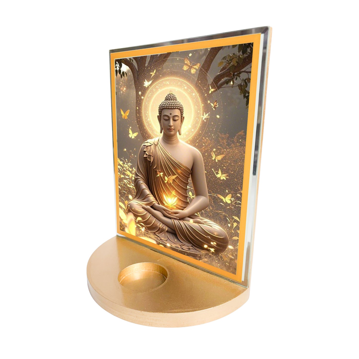 Buddha with T-light for Blessings