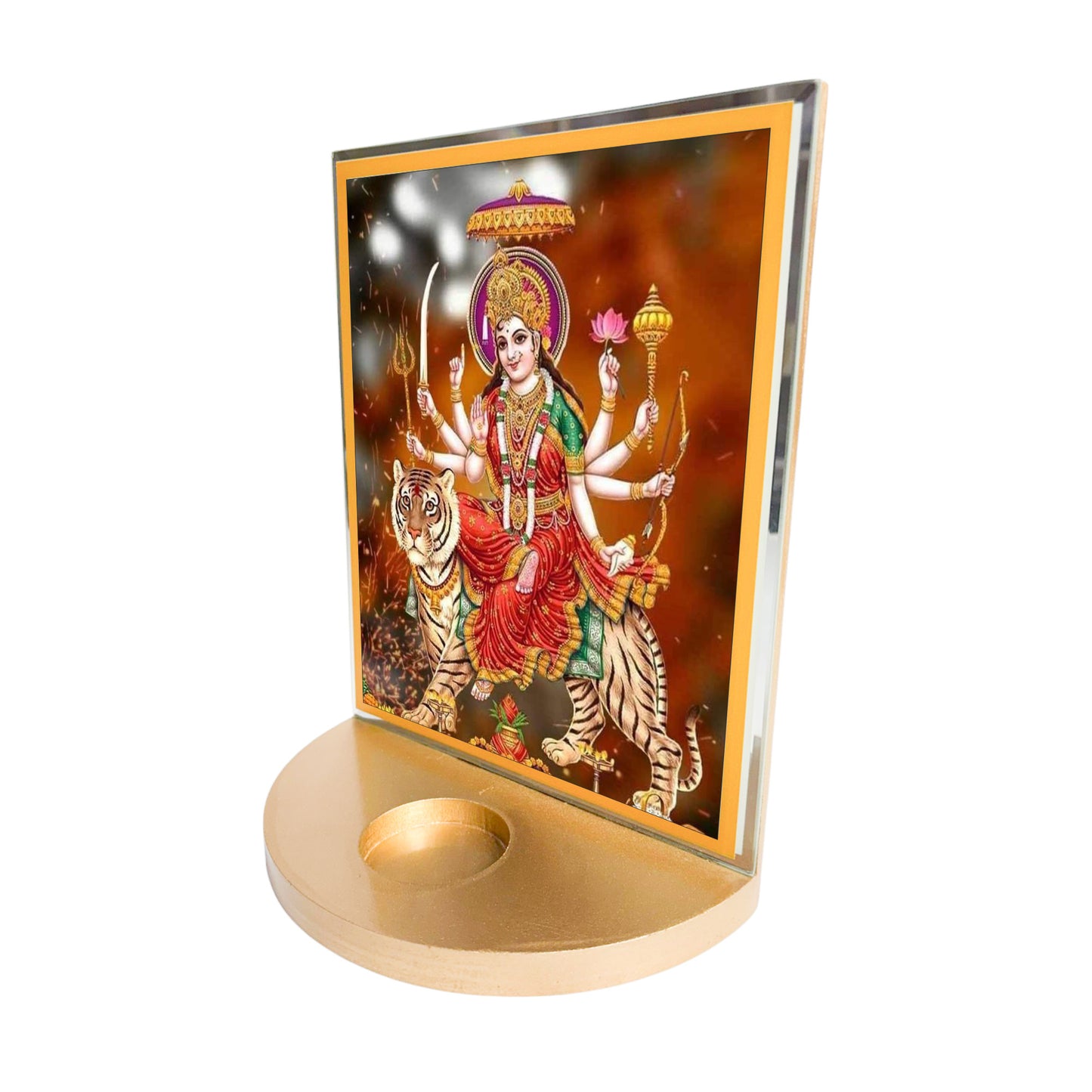 Sherawali Mata Devi with T-light for Blessings