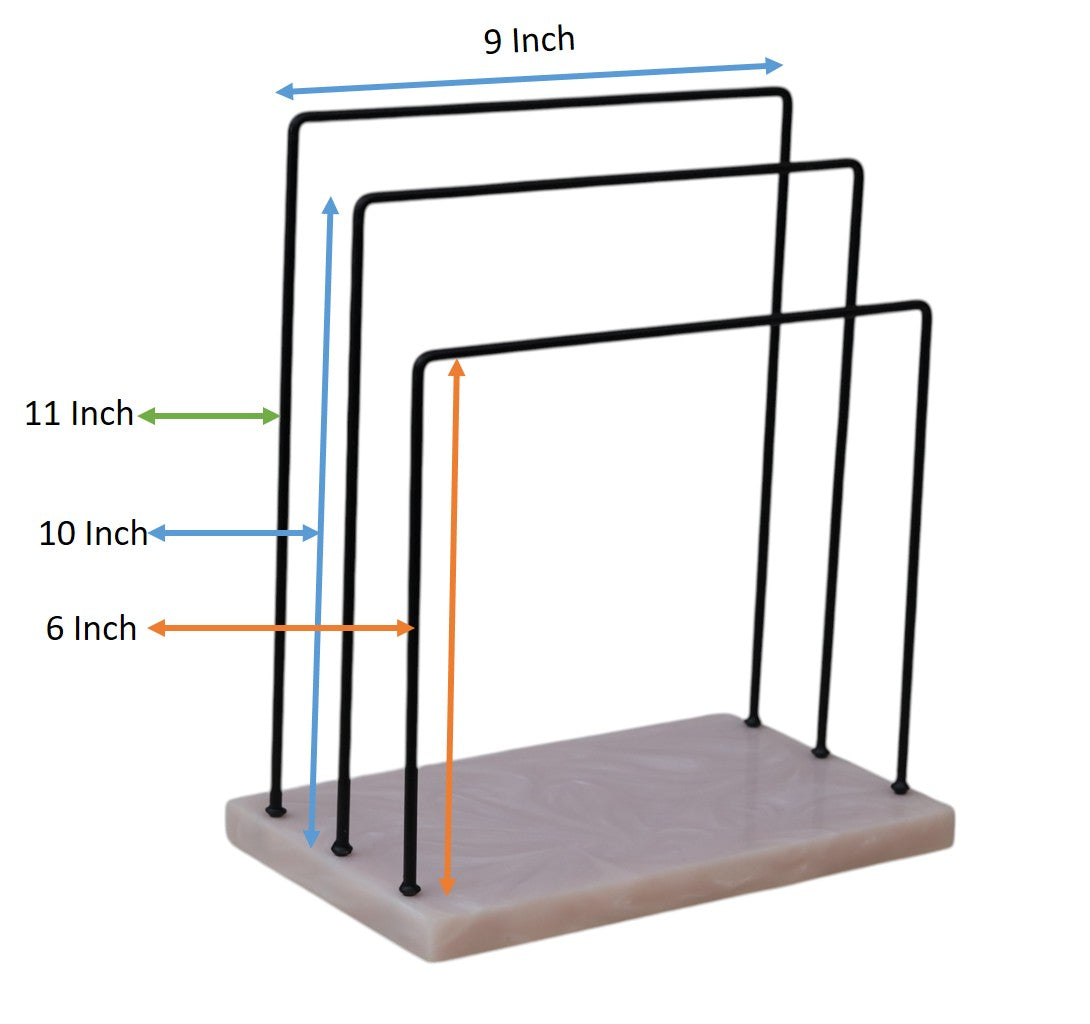 3 Steps Metal Powder Coated Towel Stand With Beige Resin Base
