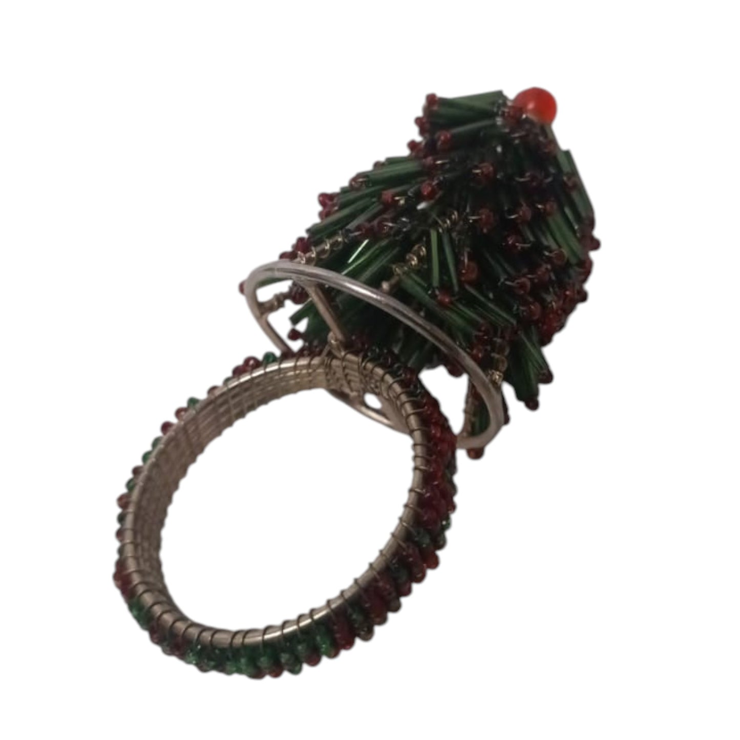Beaded Napkin Ring Set of Four