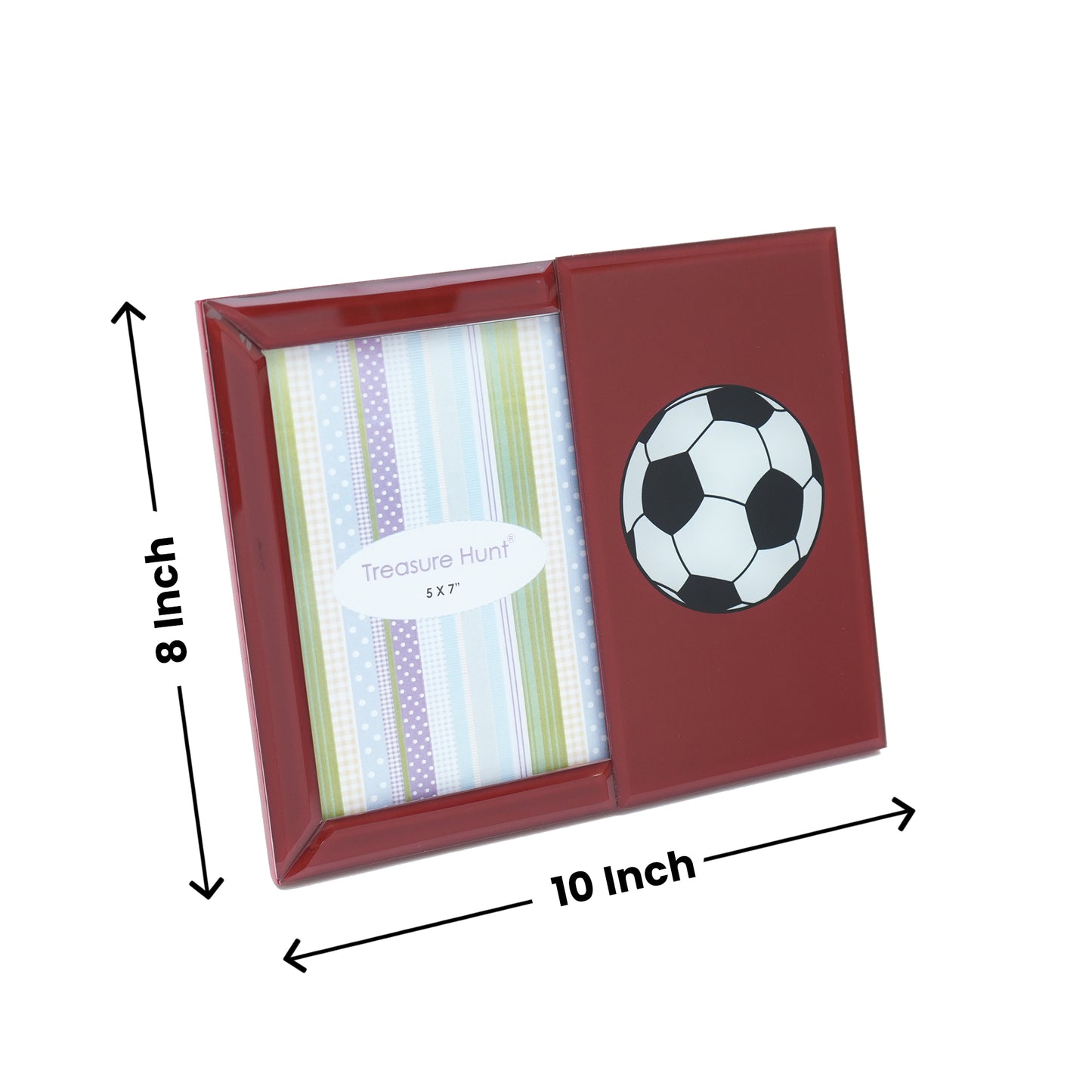 Premium Glass Photo Frame with Football Design