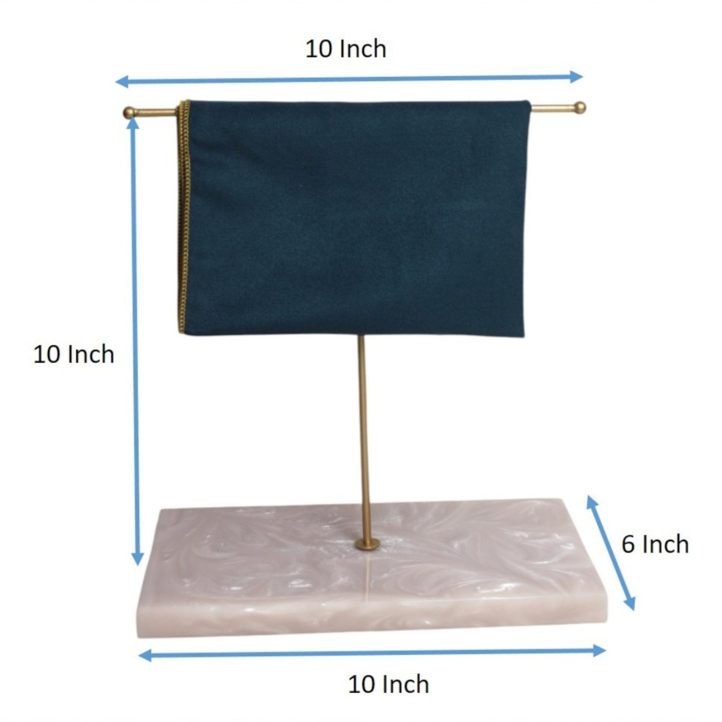 Premium T-Metal Towel Stand With Beige Resin Base