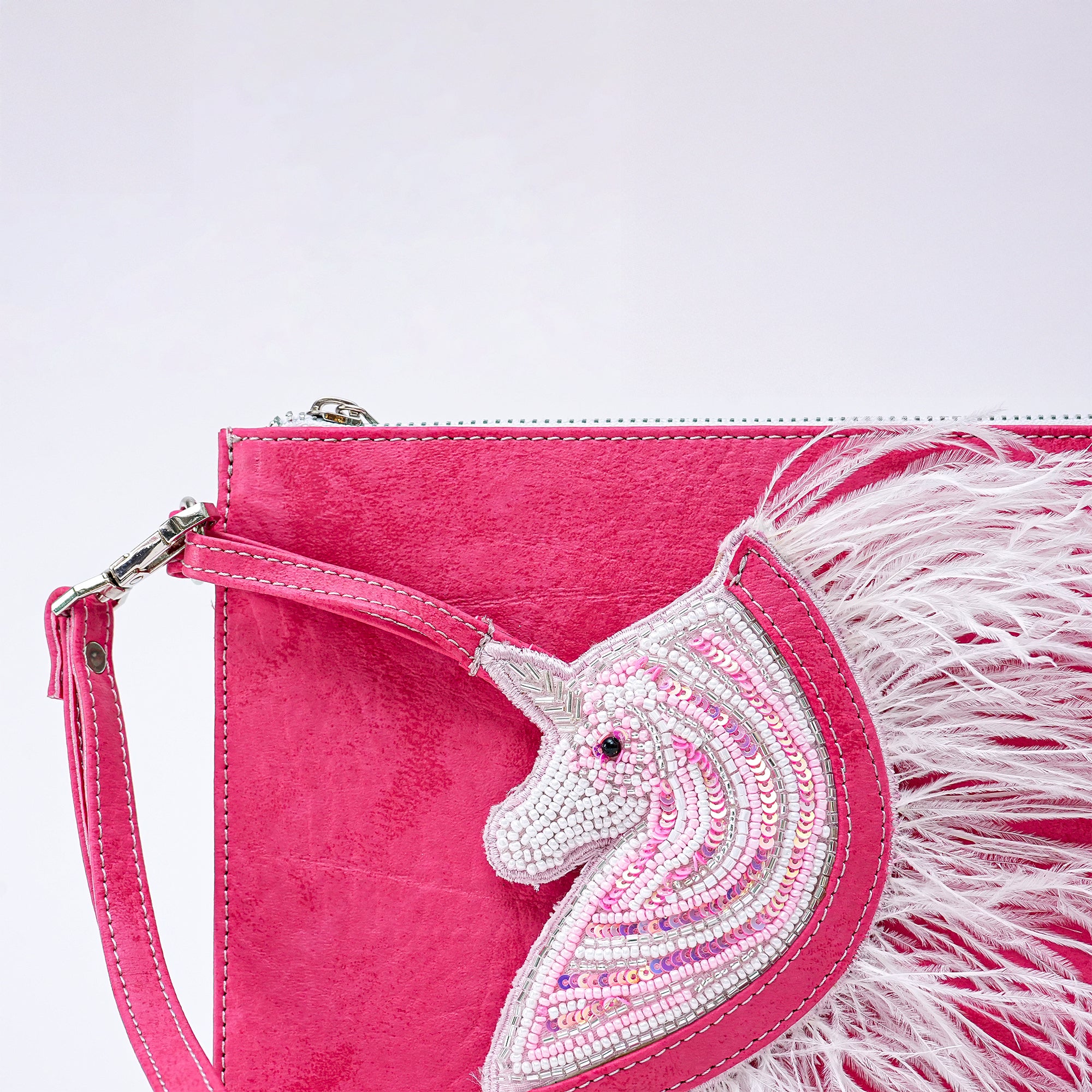 Red Embroidered Clutch Bag for Valentine's Day