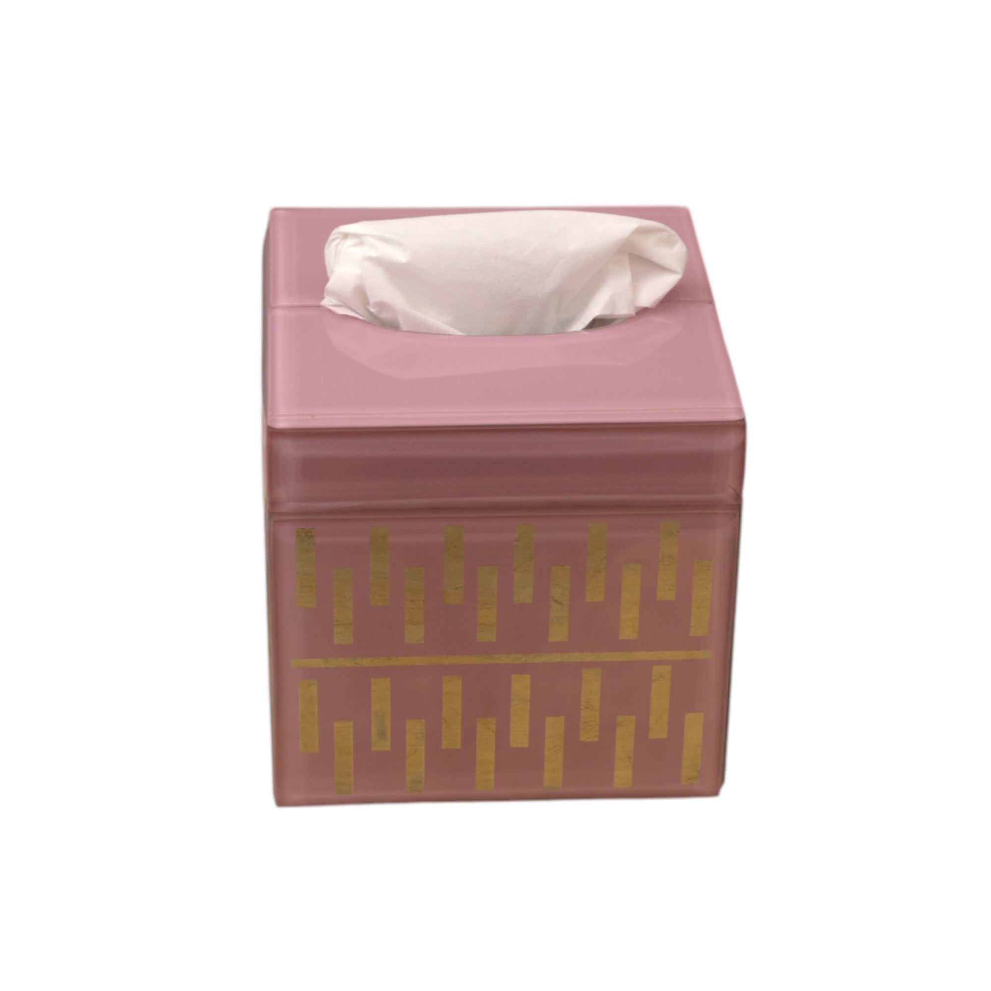 Designer Pink Gold Tissue Box for Modern Bathrooms