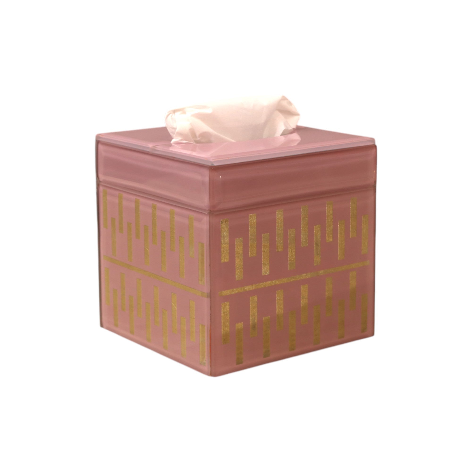 Designer Pink Gold Tissue Box for Modern Bathrooms