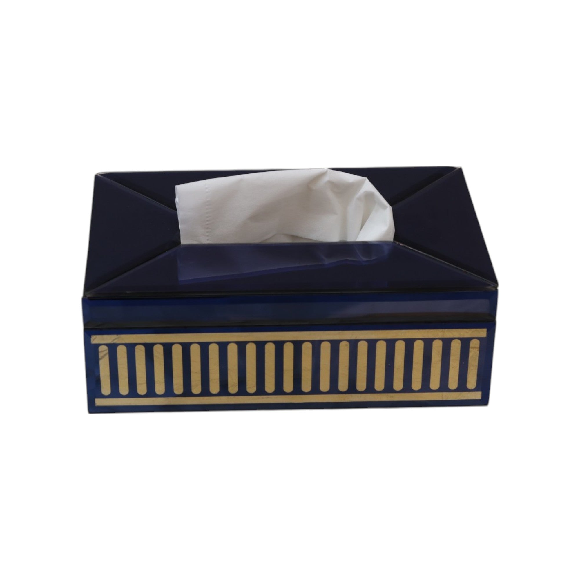 Luxury Decorative Blue Glass Tissue Box