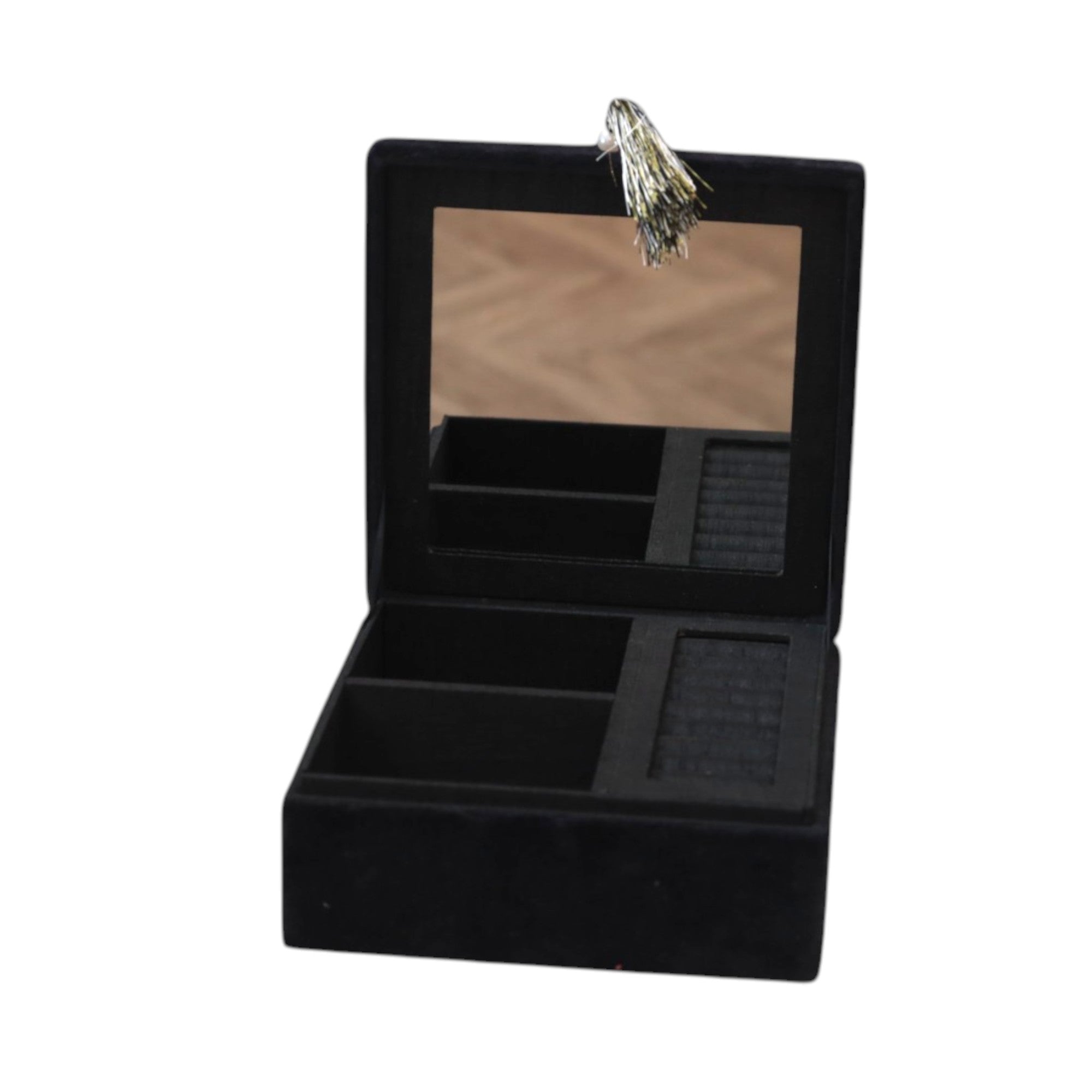  Jewels with Beads Multipurpose Black Jewellery & Makeup Box 