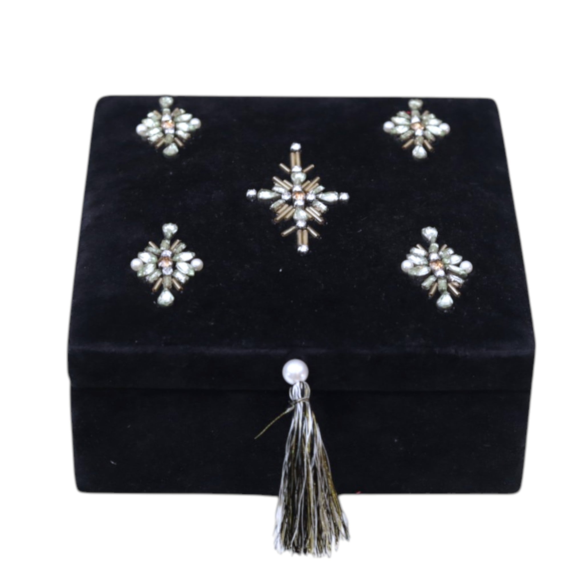  Jewels with Beads Multipurpose Black Jewellery & Makeup Box 