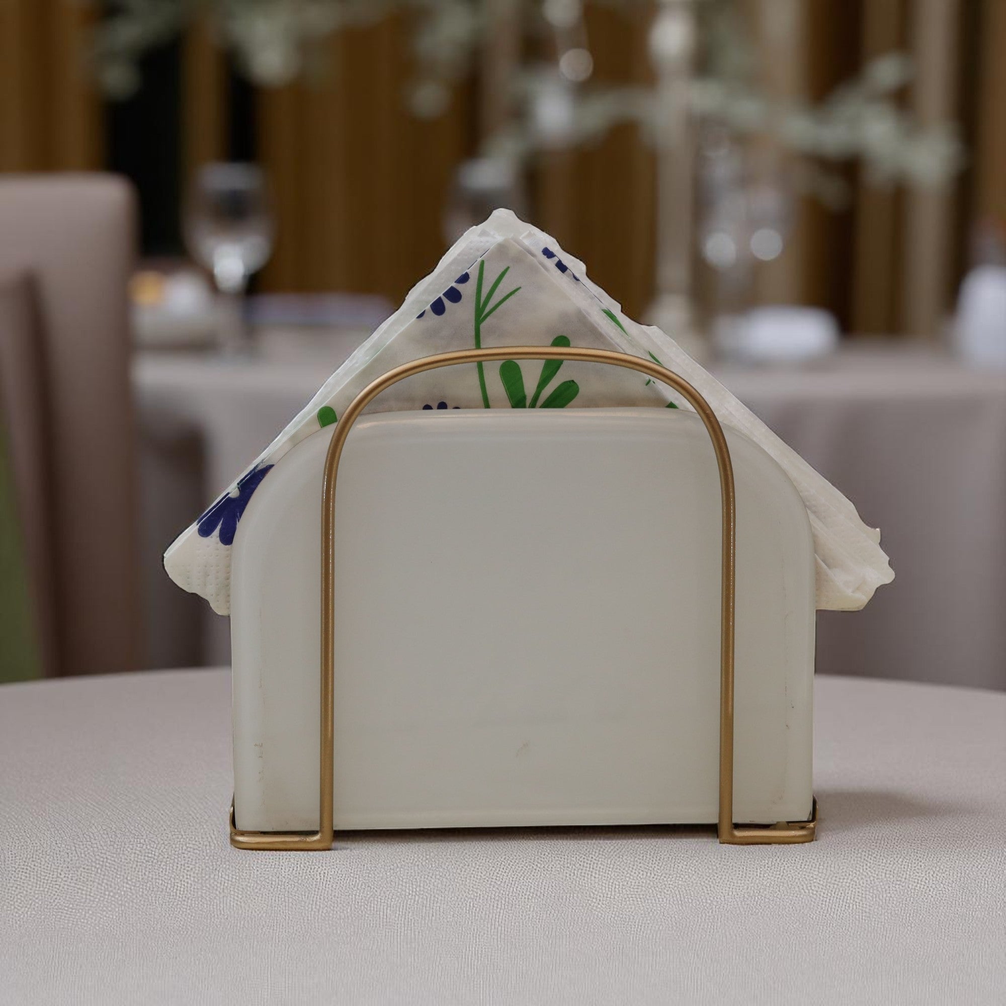 Designer White Tissue Holder