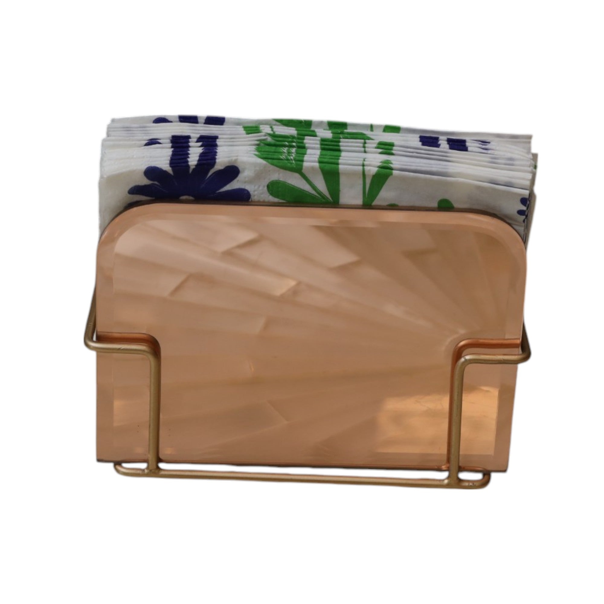 Designer Rose Gold Tissue Holder