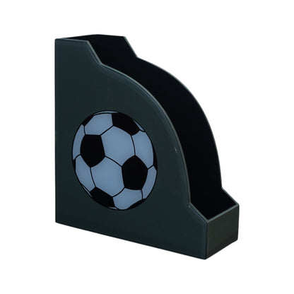 Premium Glass Magazine Holder with Football Design