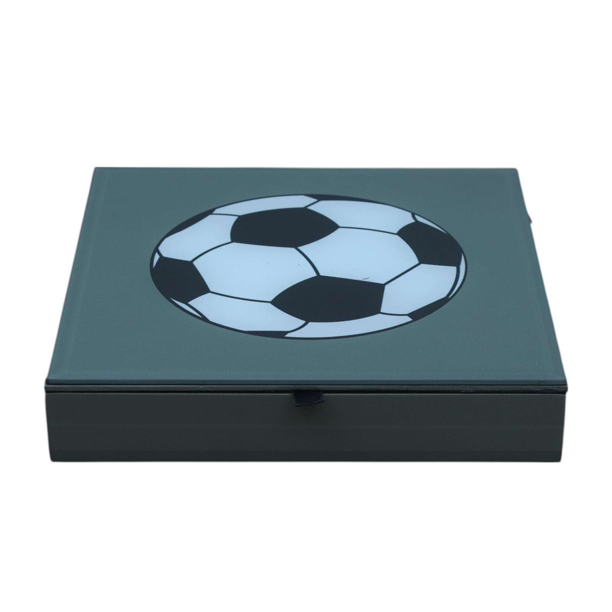 Premium Glass Stationery Organizer with Football Design