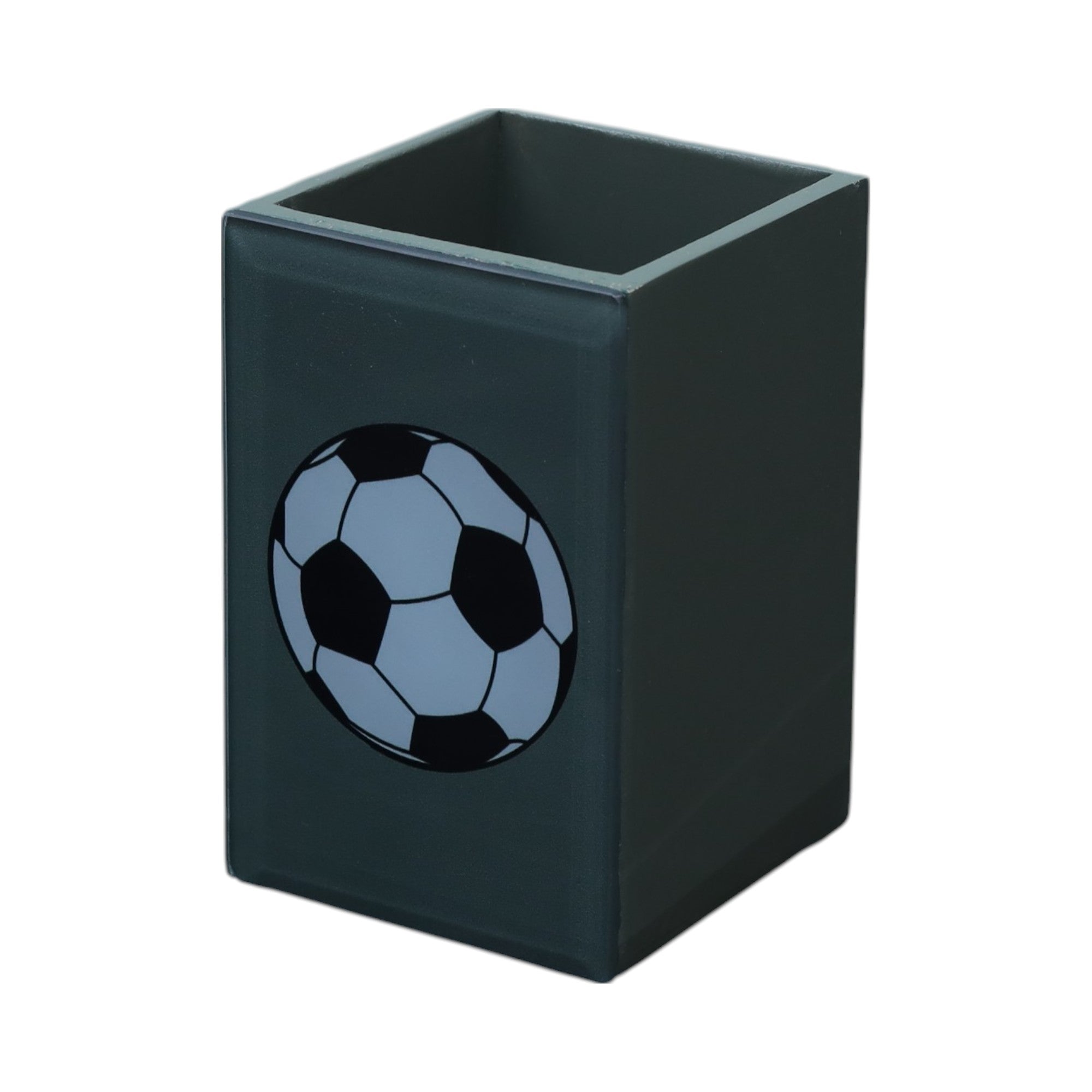 Premium Glass Pen Holder with Football Design