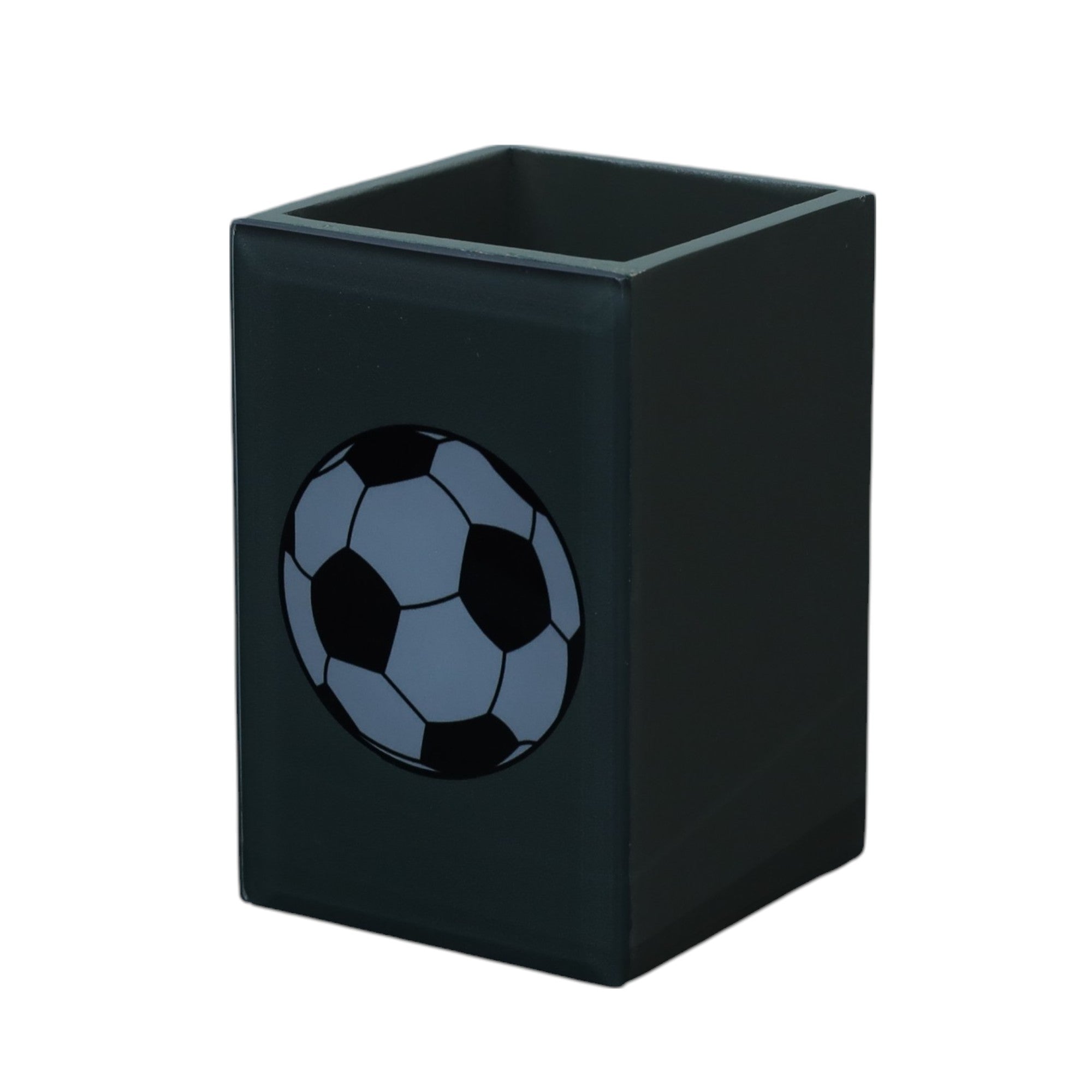 Premium Glass Pen Holder with Football Design