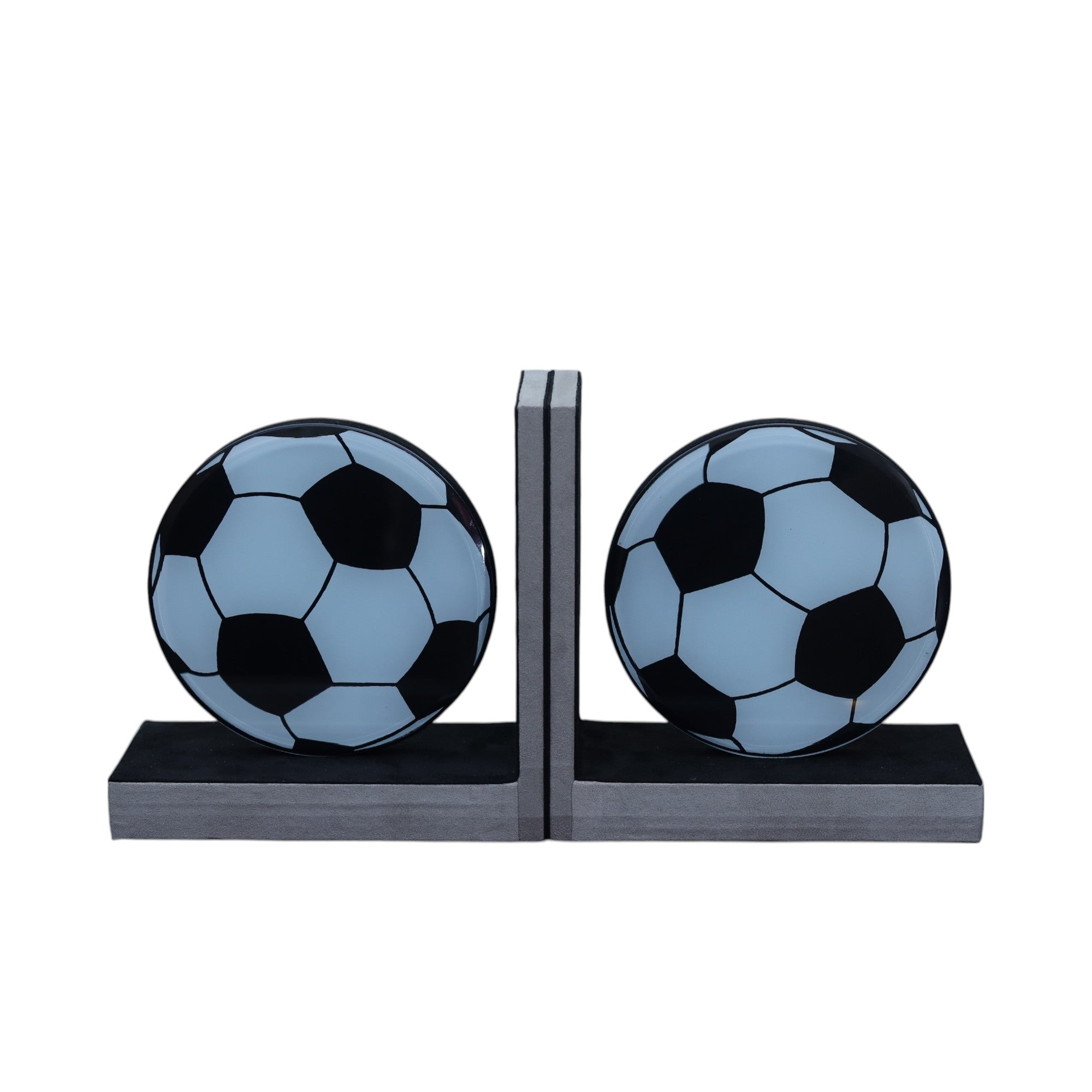 Premium Glass Bookends with Football Design