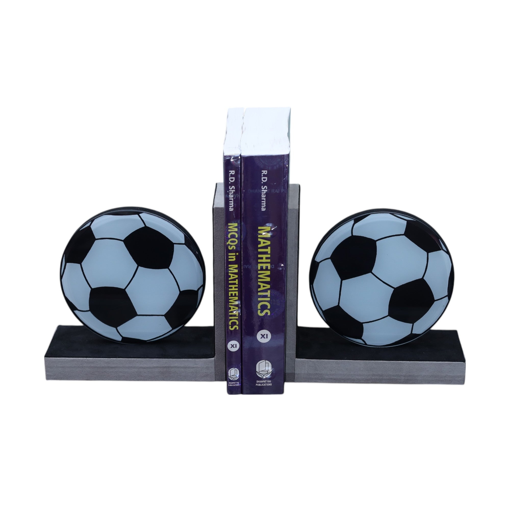 Premium Glass Bookends with Football Design