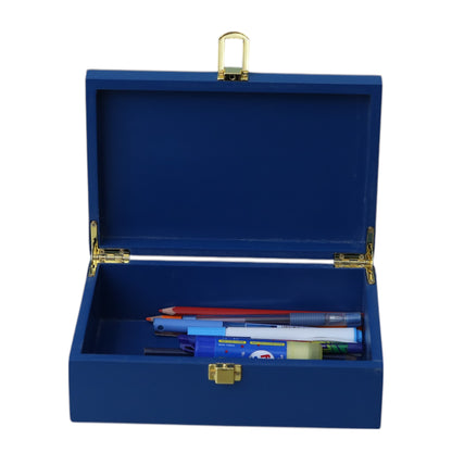 Lacquered Glass Storage Box with Football Design