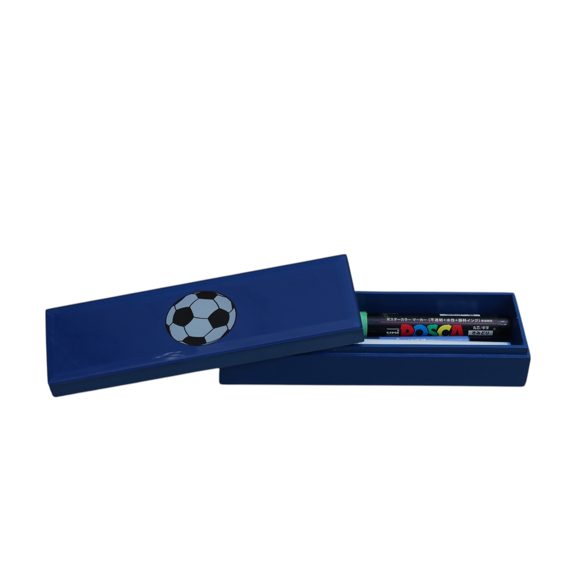 Premium Glass Pen Box with Football Design