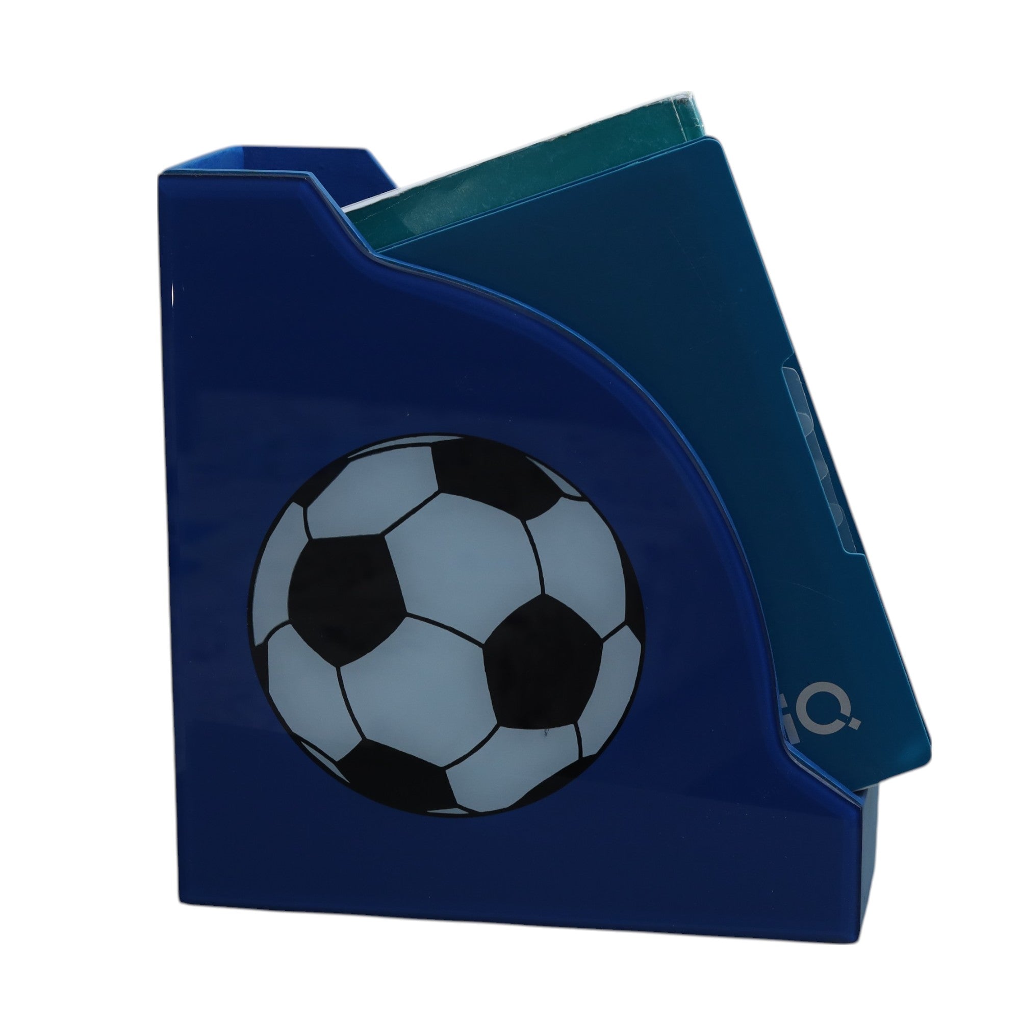 Premium Glass Magazine Holder with Football Design