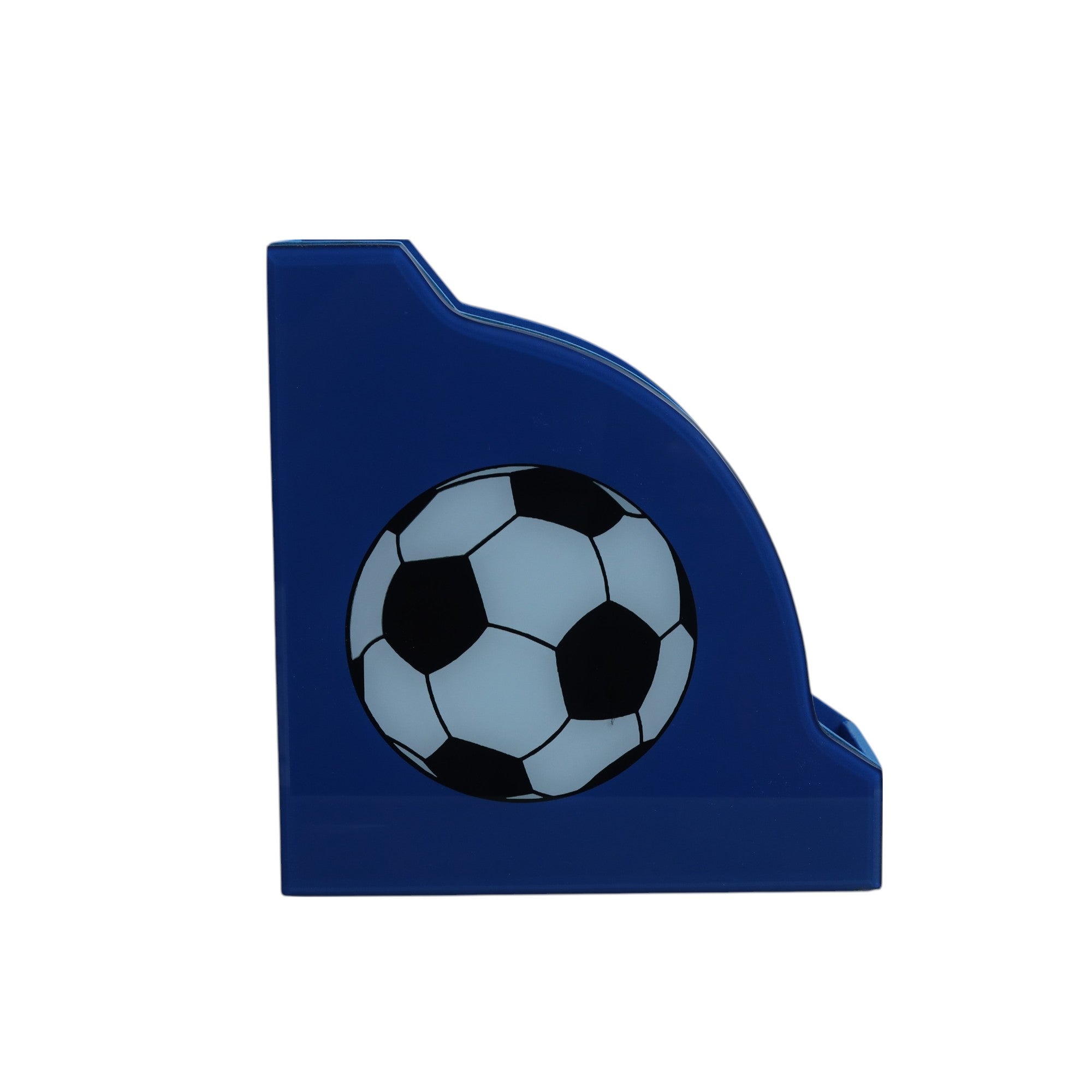 Premium Glass Magazine Holder with Football Design