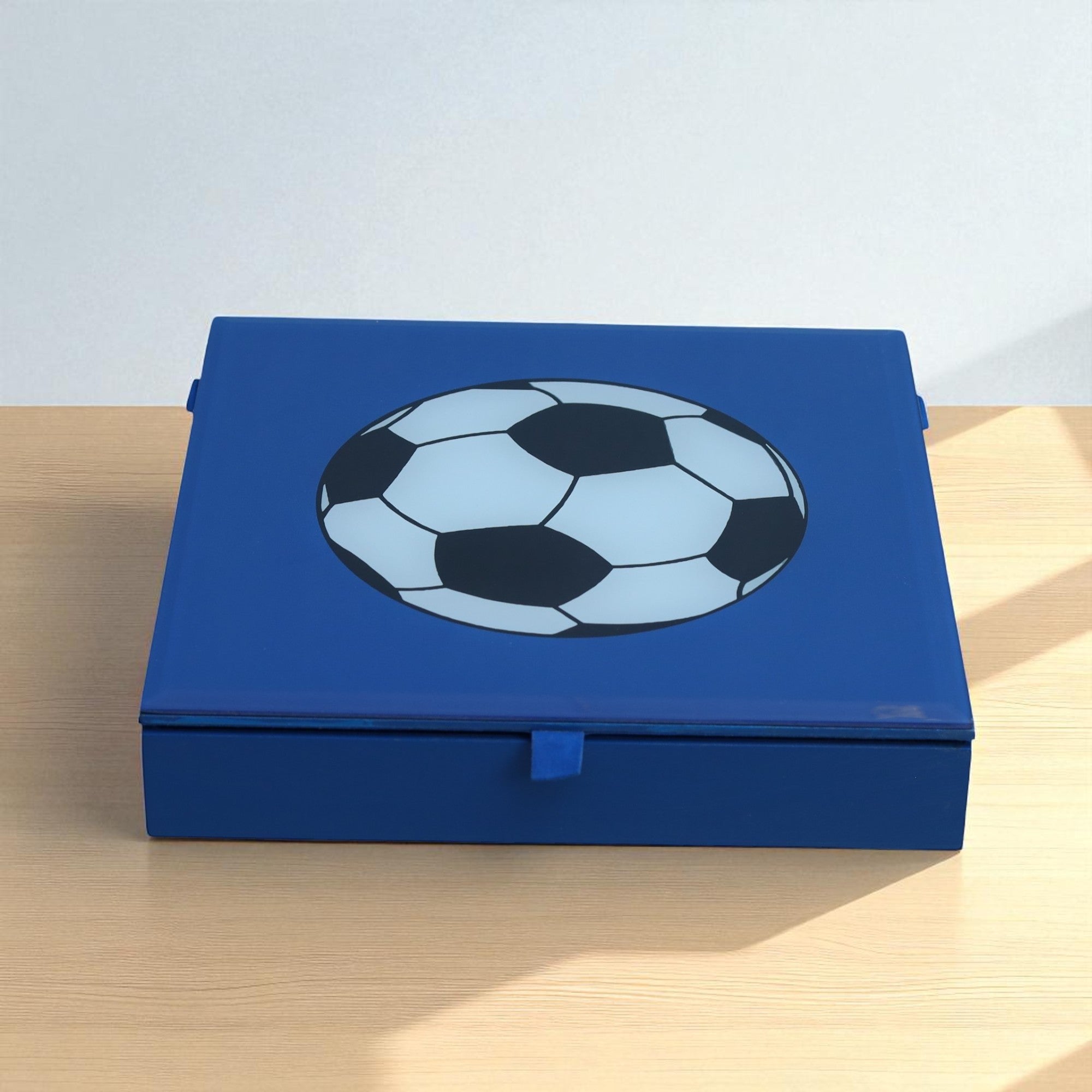Premium Glass Stationery Organizer with Football Design