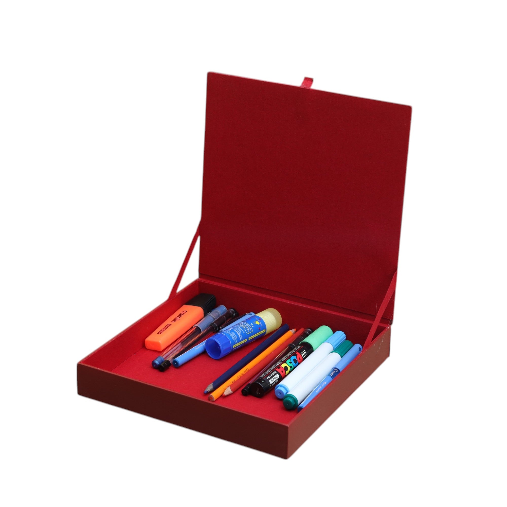 Premium Glass Stationery Organizer with Cricket Design