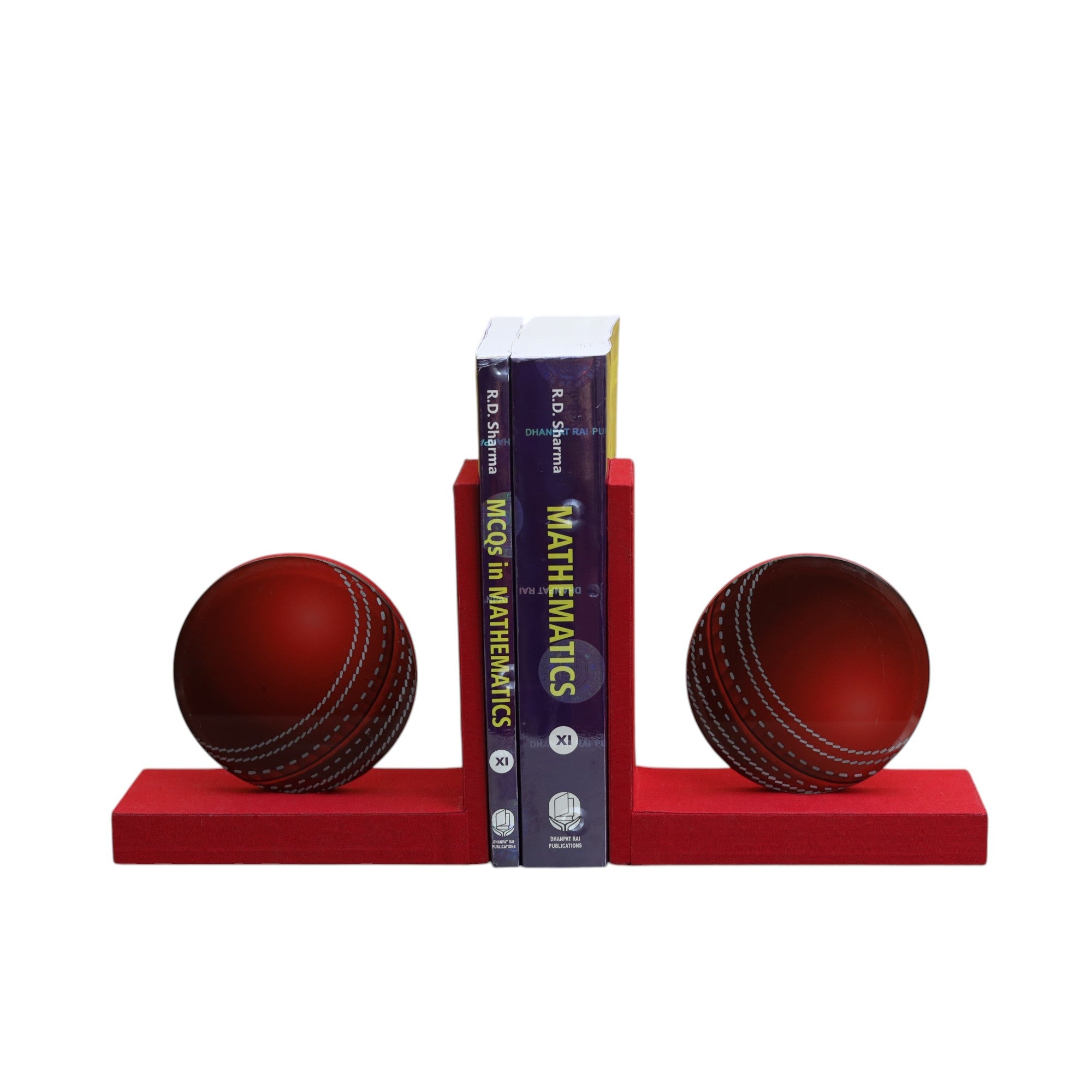 Premium Glass Bookends with Cricket design