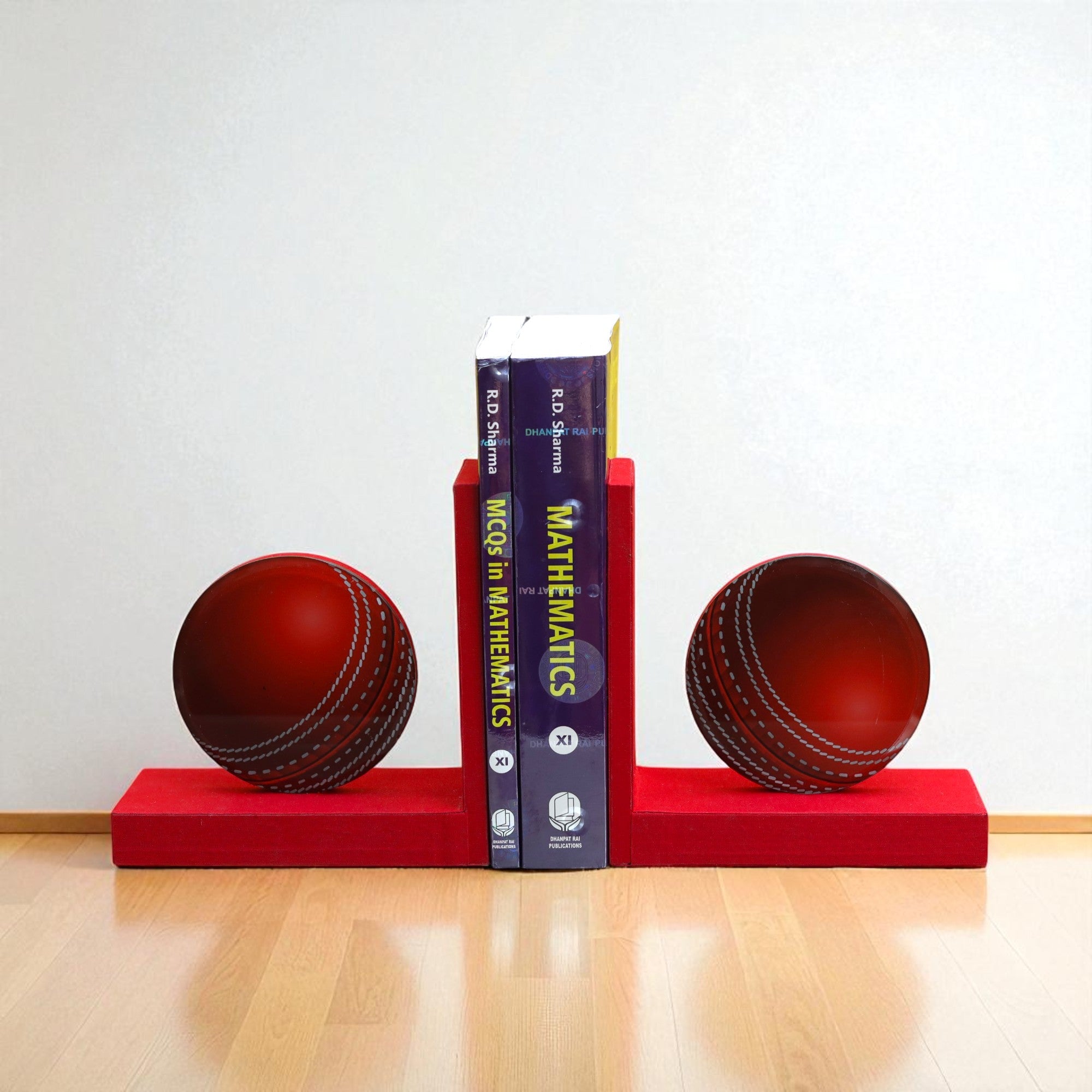 Premium Glass Bookends with Cricket design
