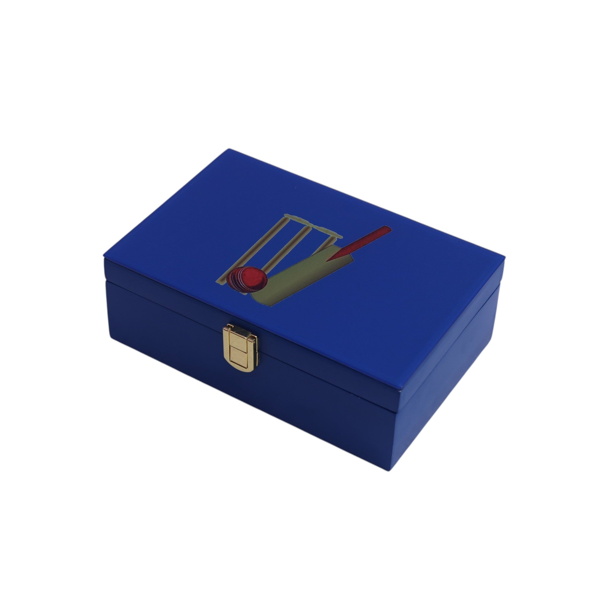 Lacquered Glass Storage Box with Cricket Design