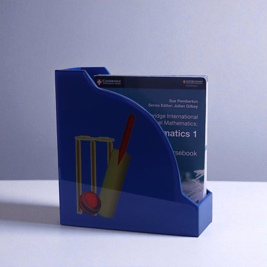 Premium Glass Magazine Holder with Cricket Design