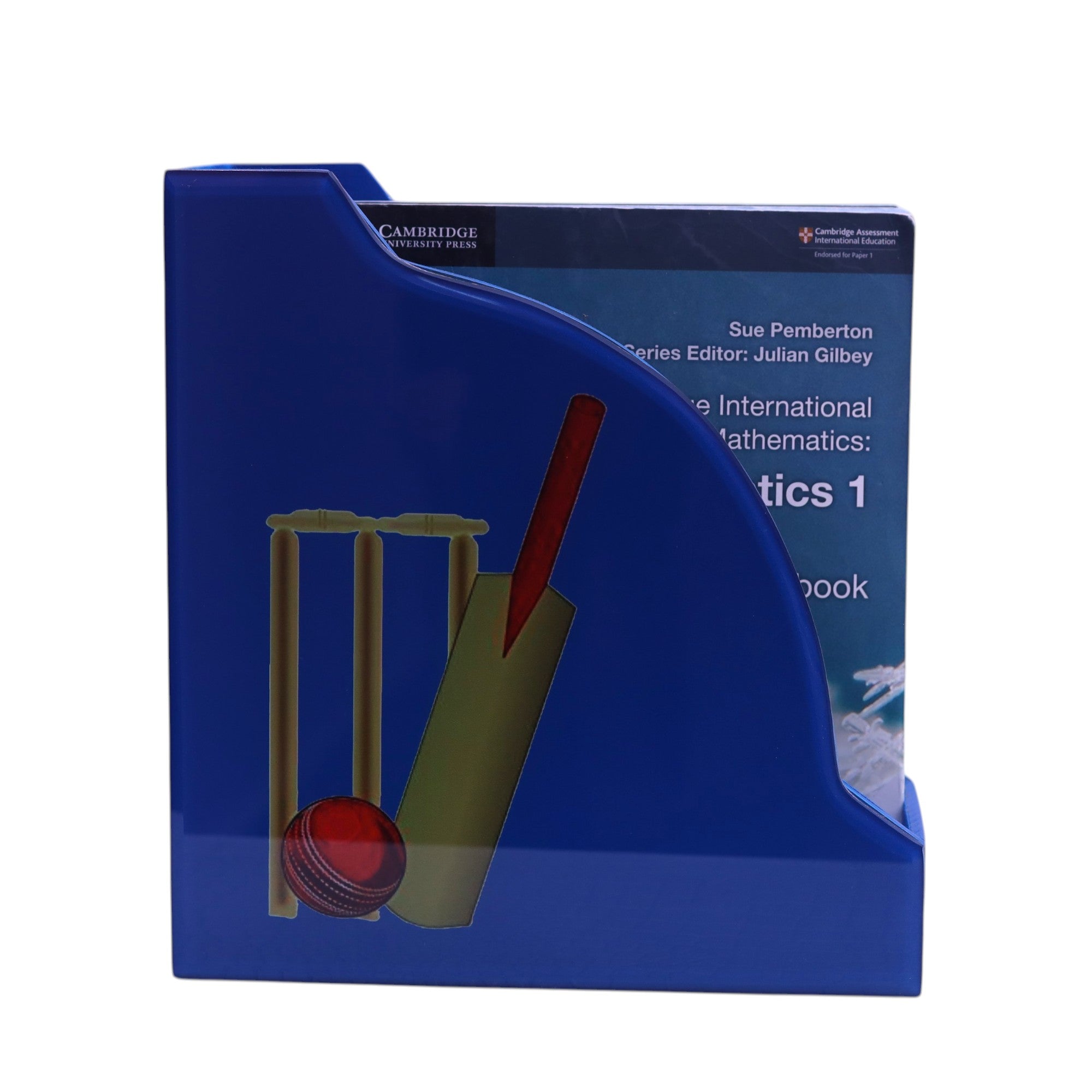 Premium Glass Magazine Holder with Cricket Design