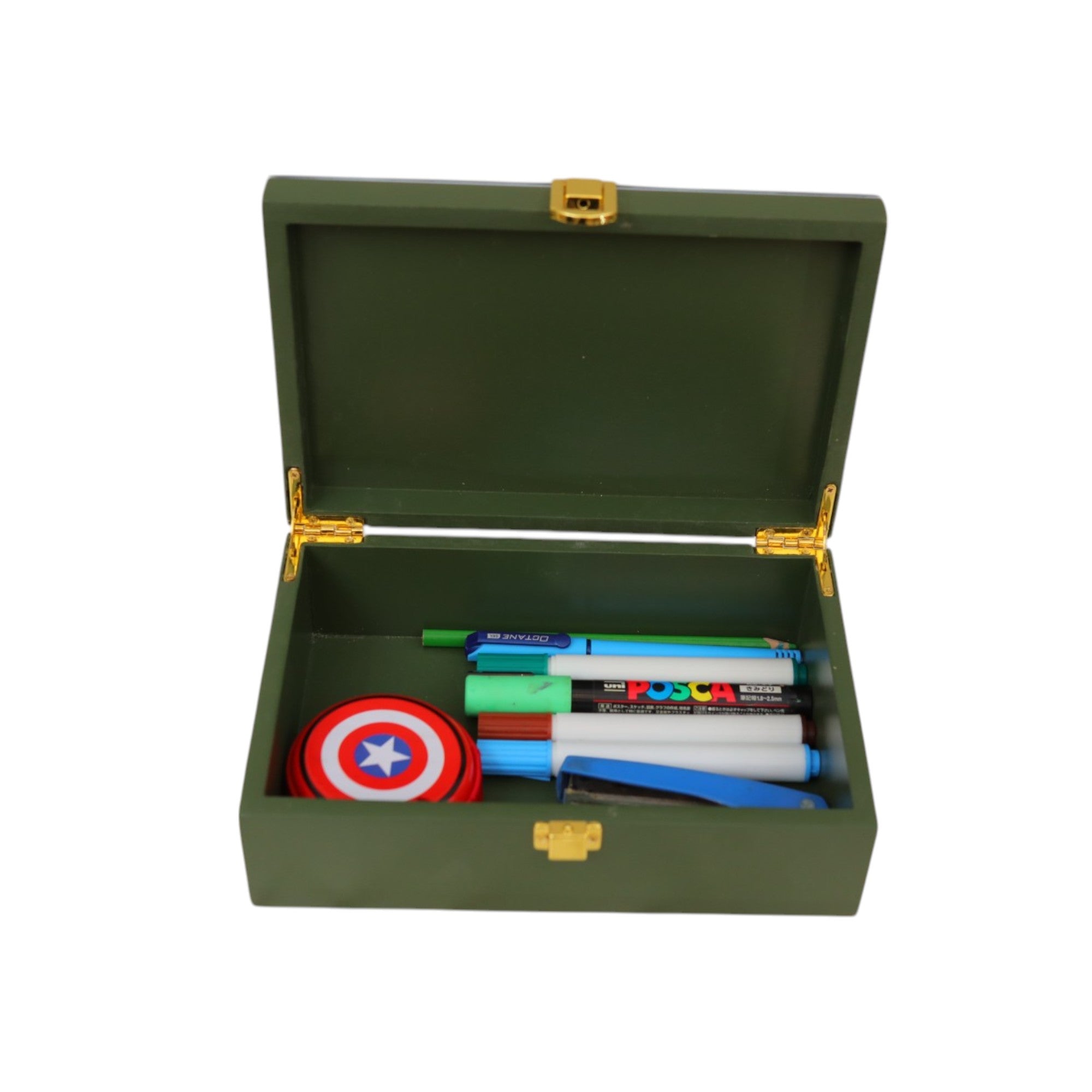 Premium Green Glass Storage Box with Pickle Ball Design