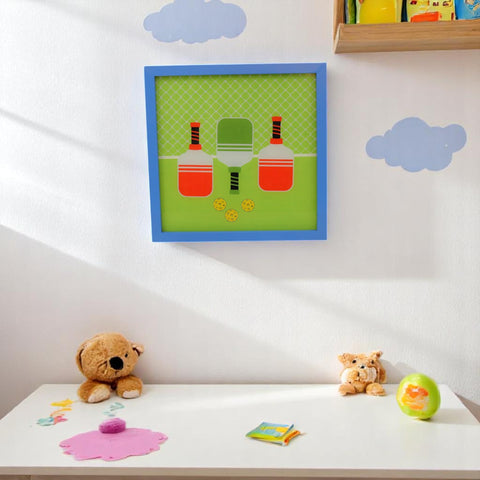 Premium Glass Wall Décor with Pickle Ball Design