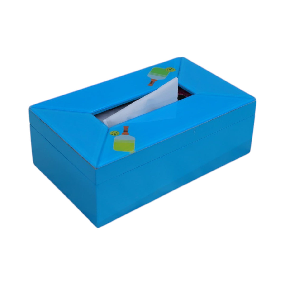 Tissle Box Pickle Ball Design Tissue Box