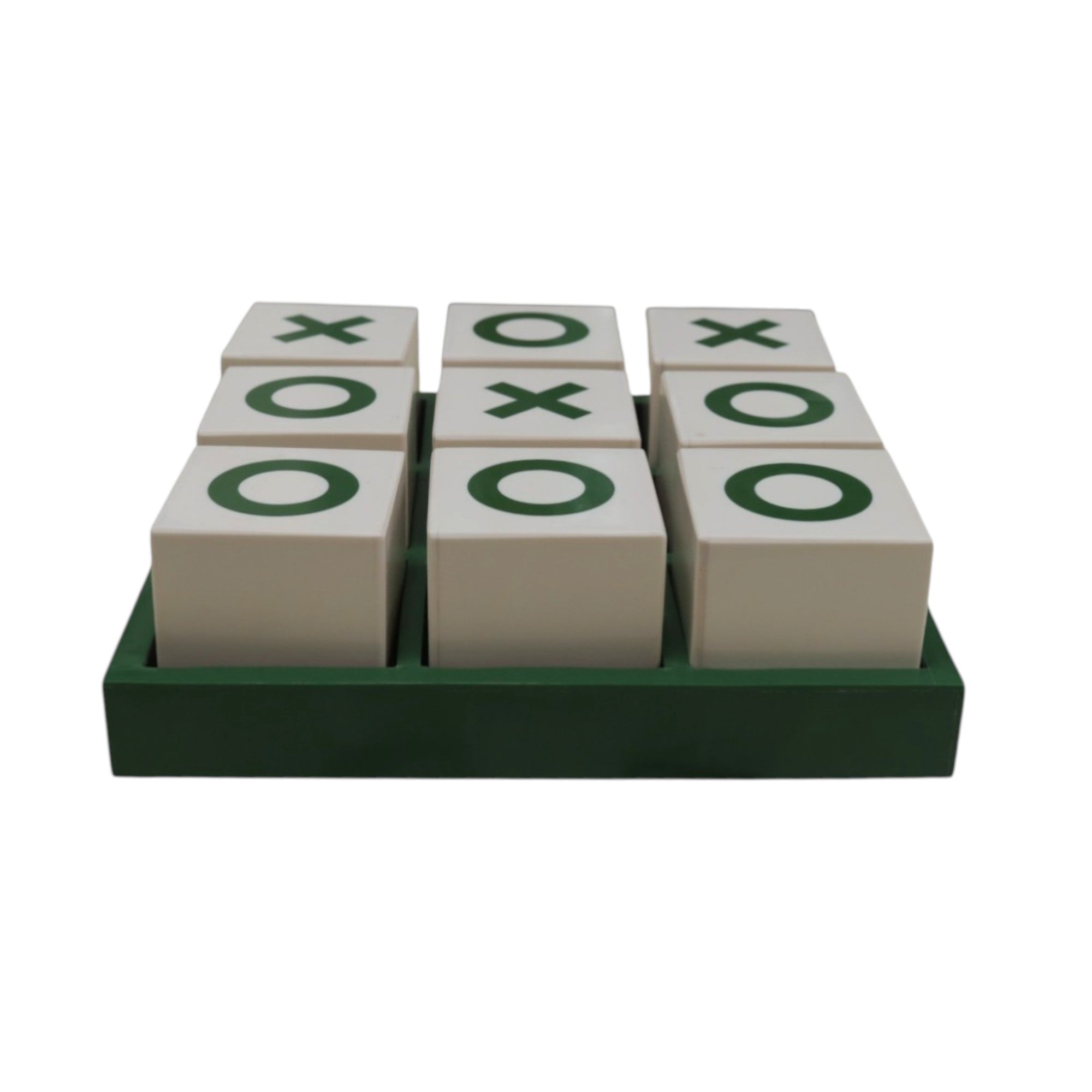  Ivory & Green Tic-Tac Game 