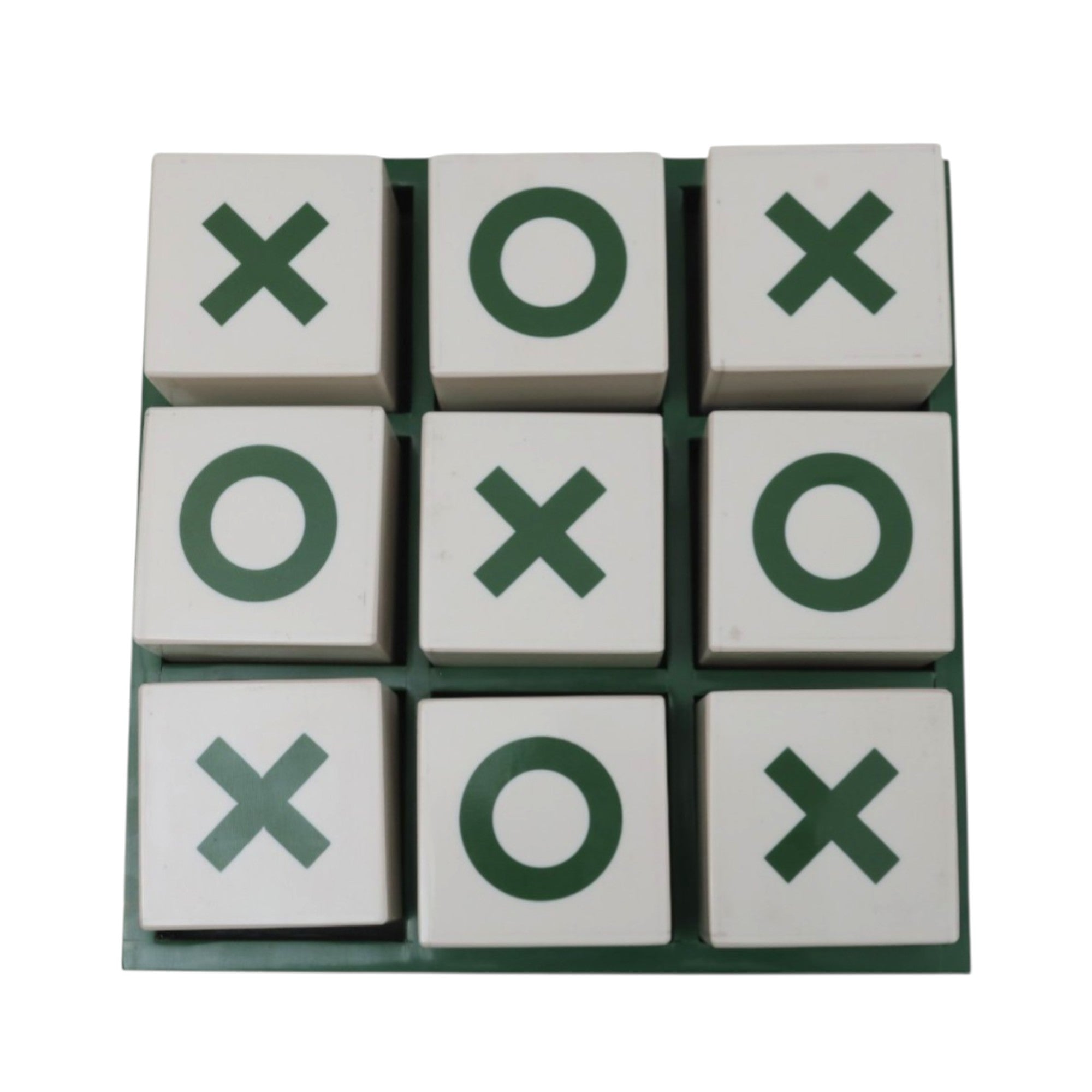 Ivory & Green Tic-Tac Game